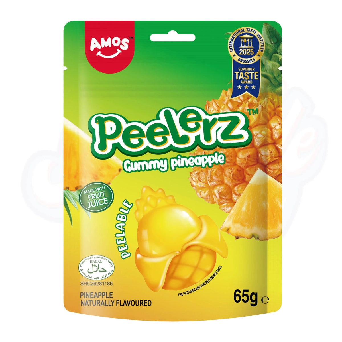 Amos Peelerz Gummy Pineapple 65g