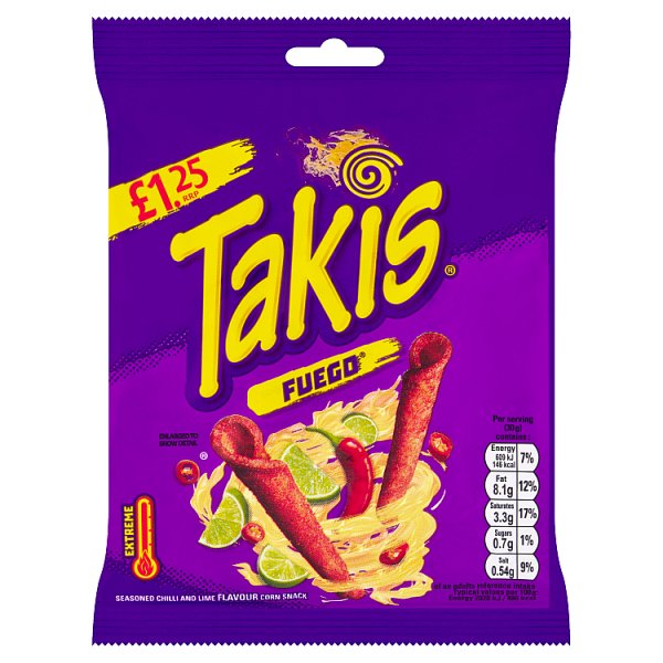 Takis Fuego Extreme Corn Chip (RRP:1.25) 55g