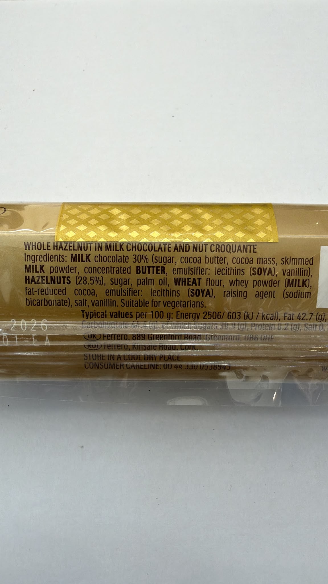 Ferrero Rocher Milk Chocolate Hazelnut Pralines 3 Pack 37.5g
