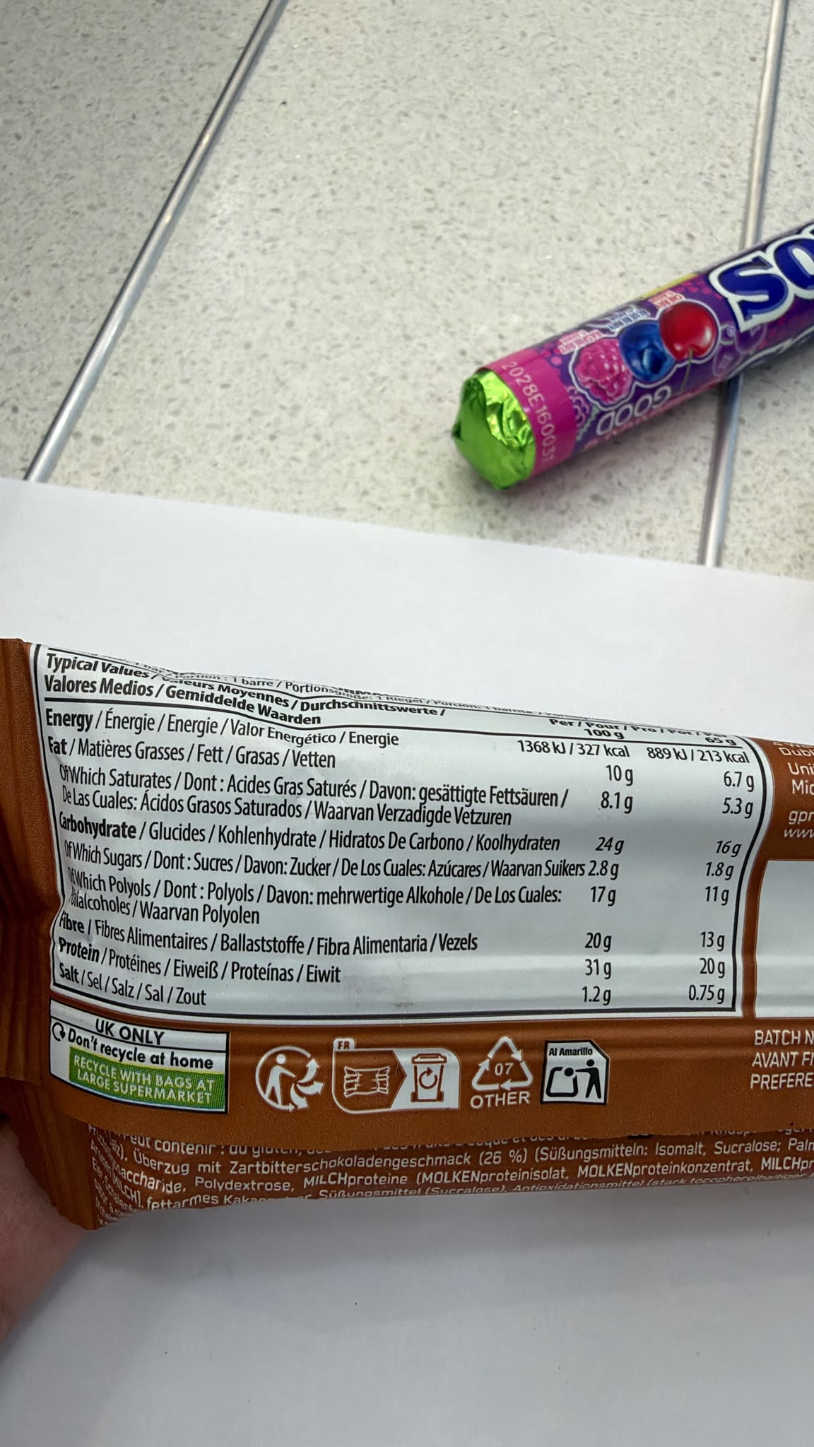 Optimum Nutrition Chocolate Brownie Crunch Protein Bar 59g