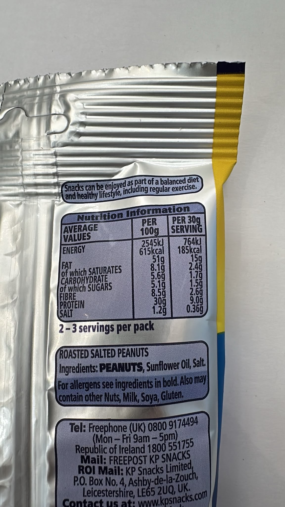 KP Original Salted Peanuts 65g