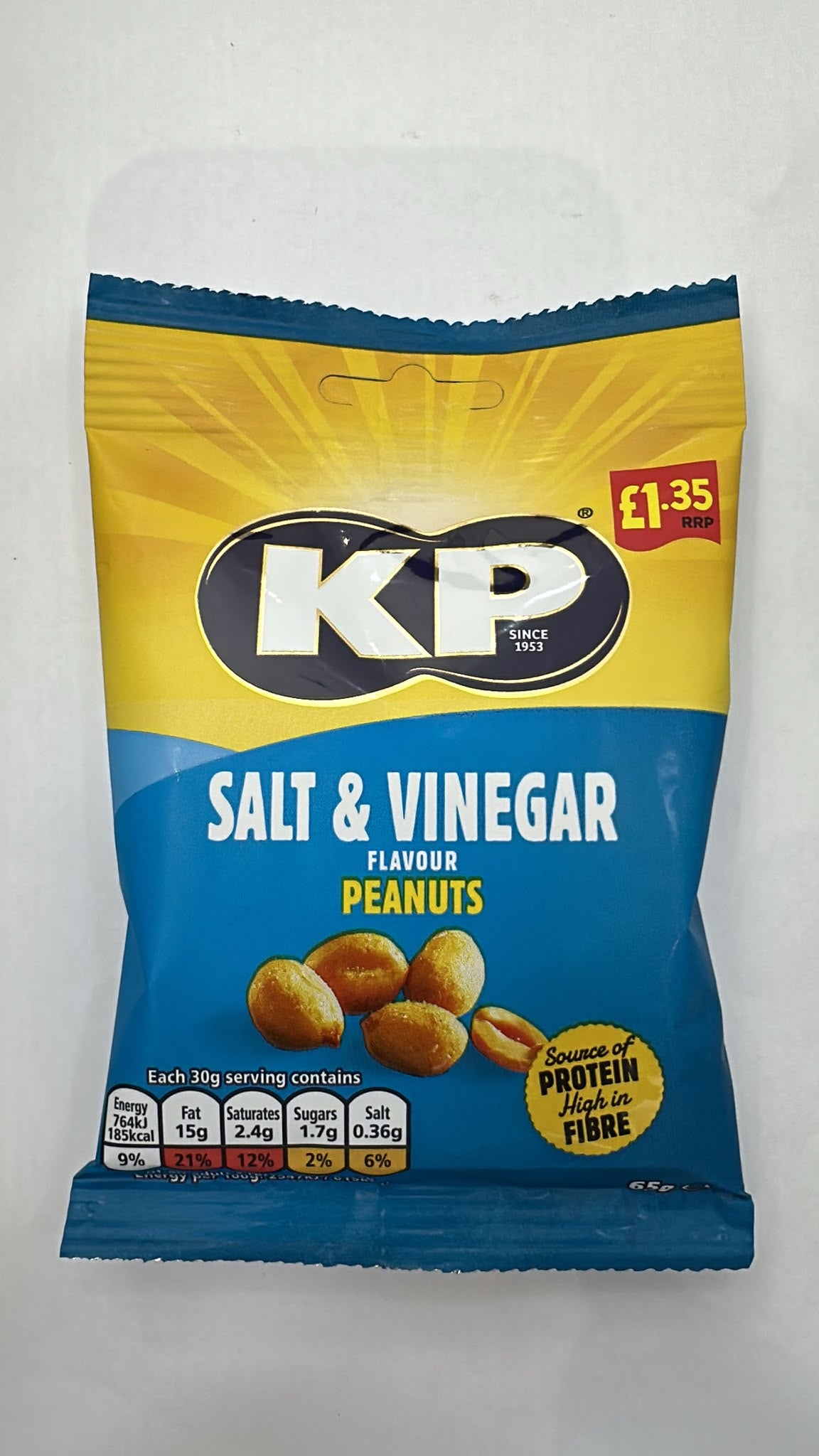 KP Salt & Vinegar Flavour Peanuts 65g
