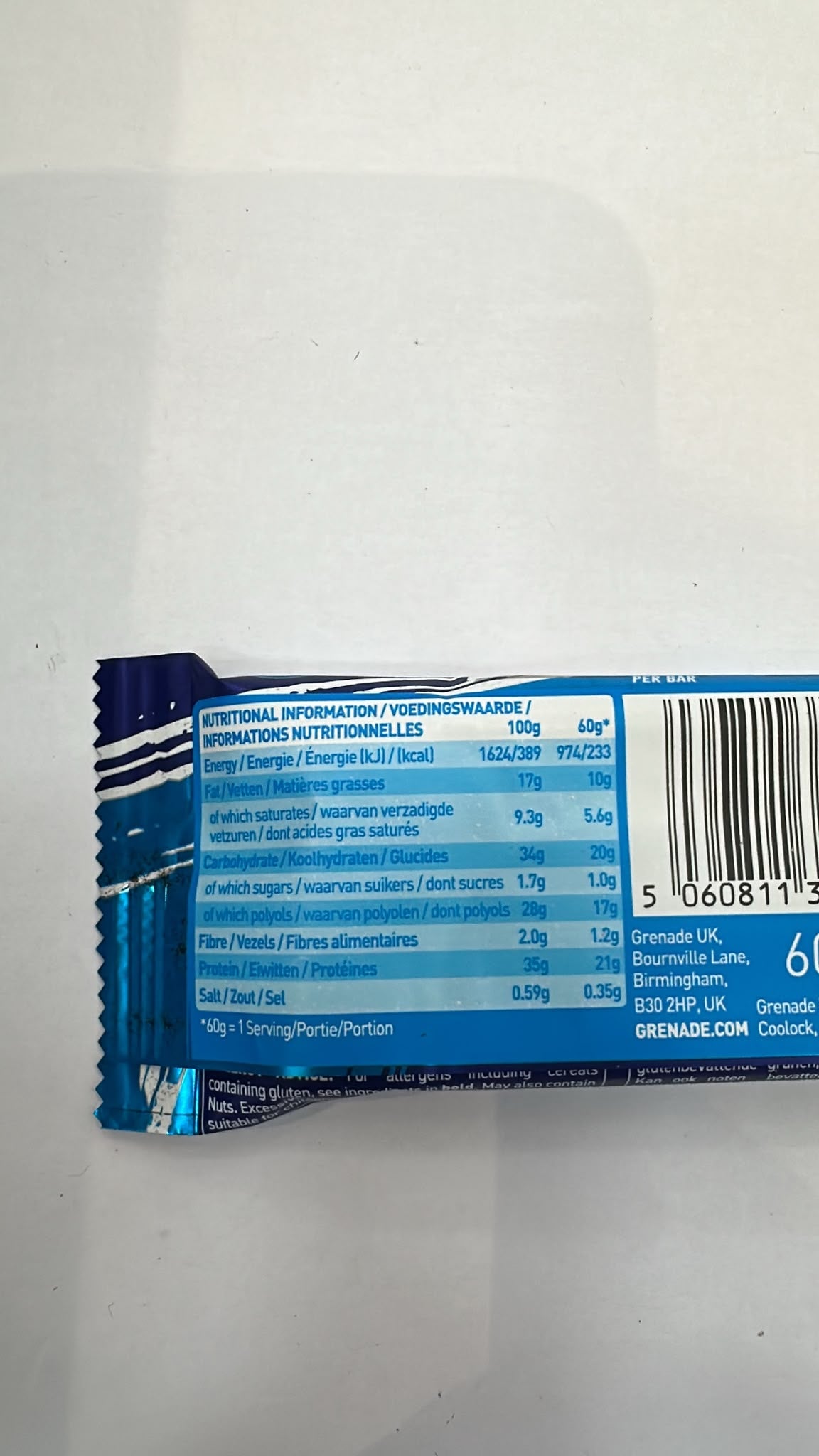 Grenade Oreo Protein Bar 60g