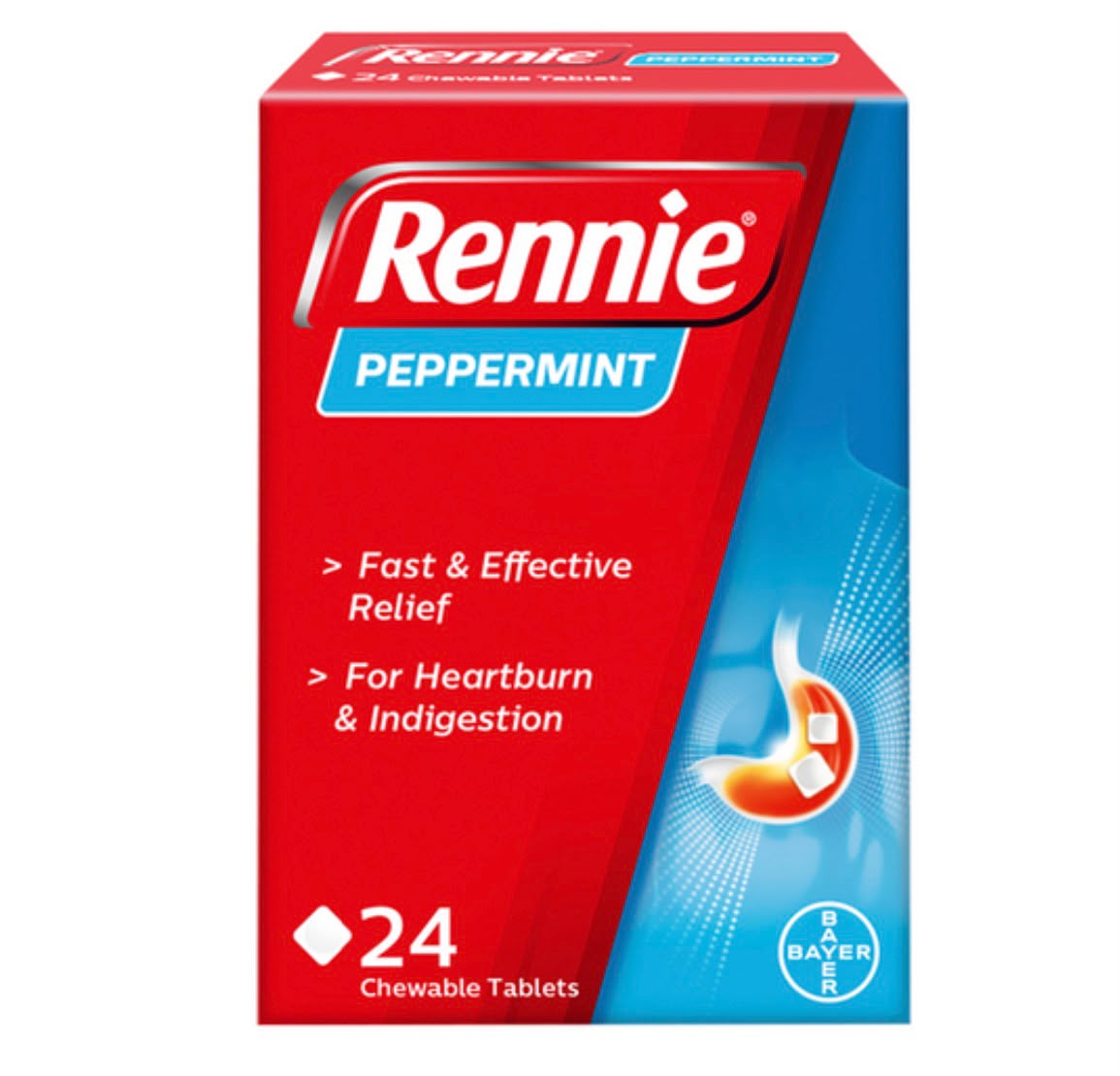 Rennie Peppermint Antacid Chewable Tablets 24s