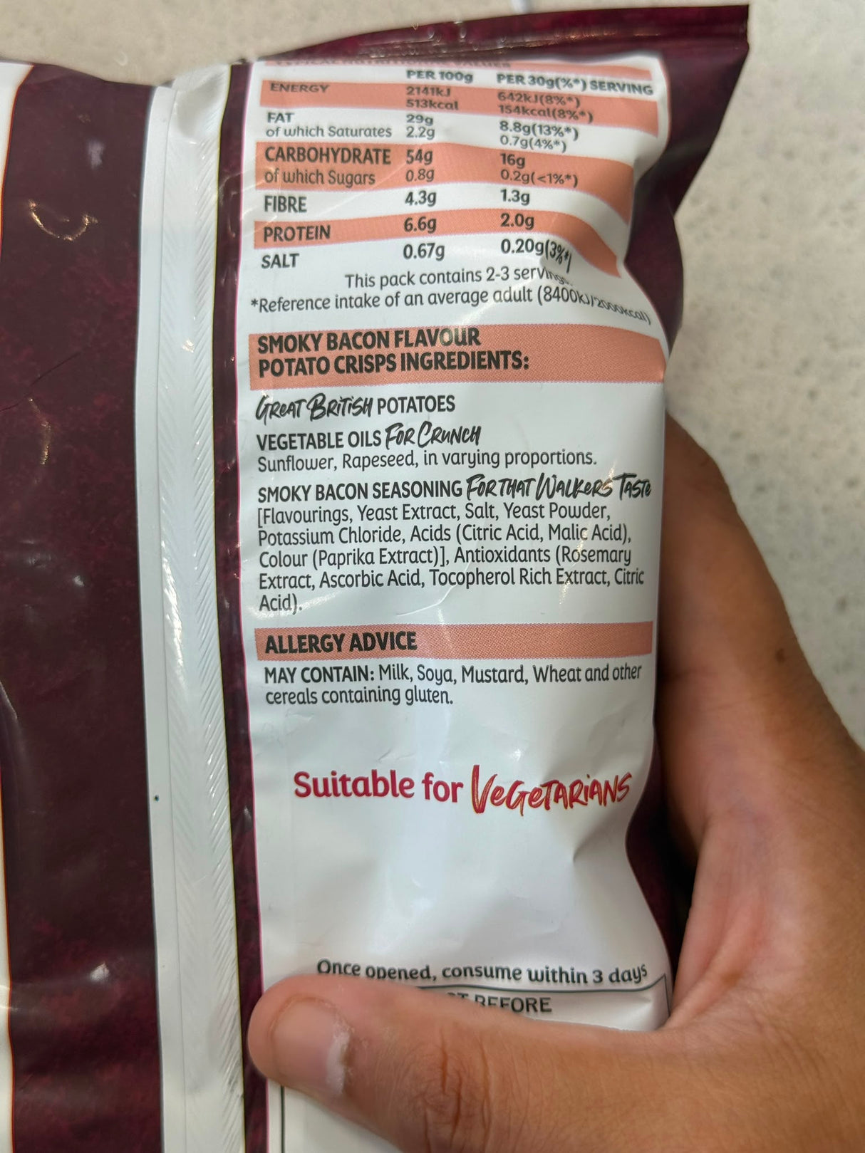 Walkers Sizzling Smoky Bacon Crisps 70g | Asian Grocery UK