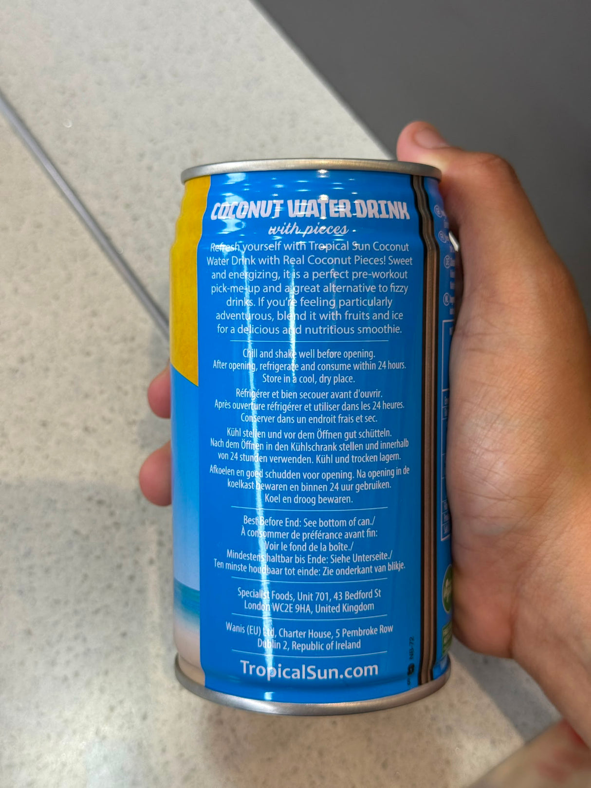 Tropical Sun Coconut Water Drink with Pieces 330ml | Asian Grocery UK
