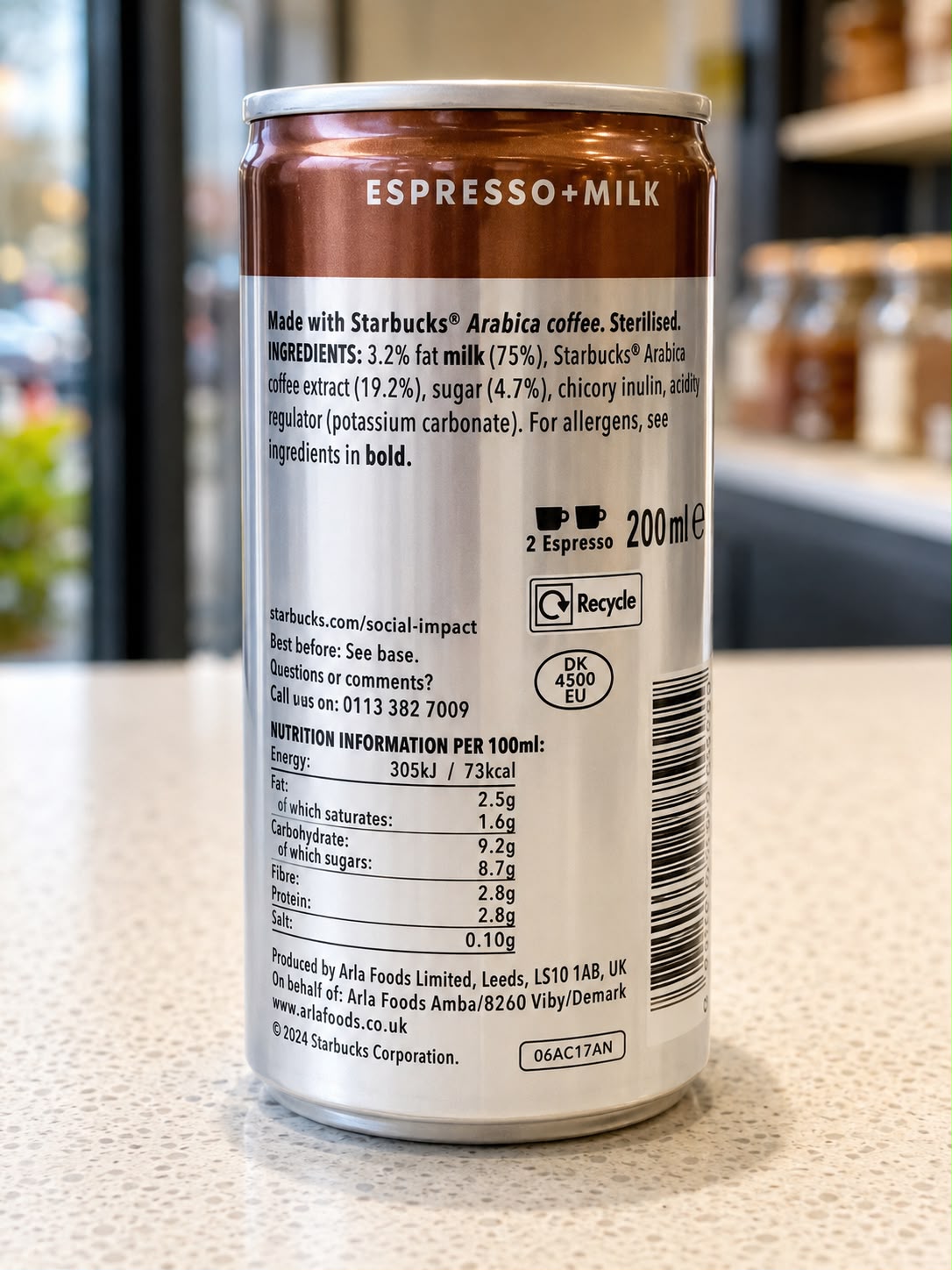 Starbucks Doubleshot Espresso + Milk 200ml | Asian Grocery UK