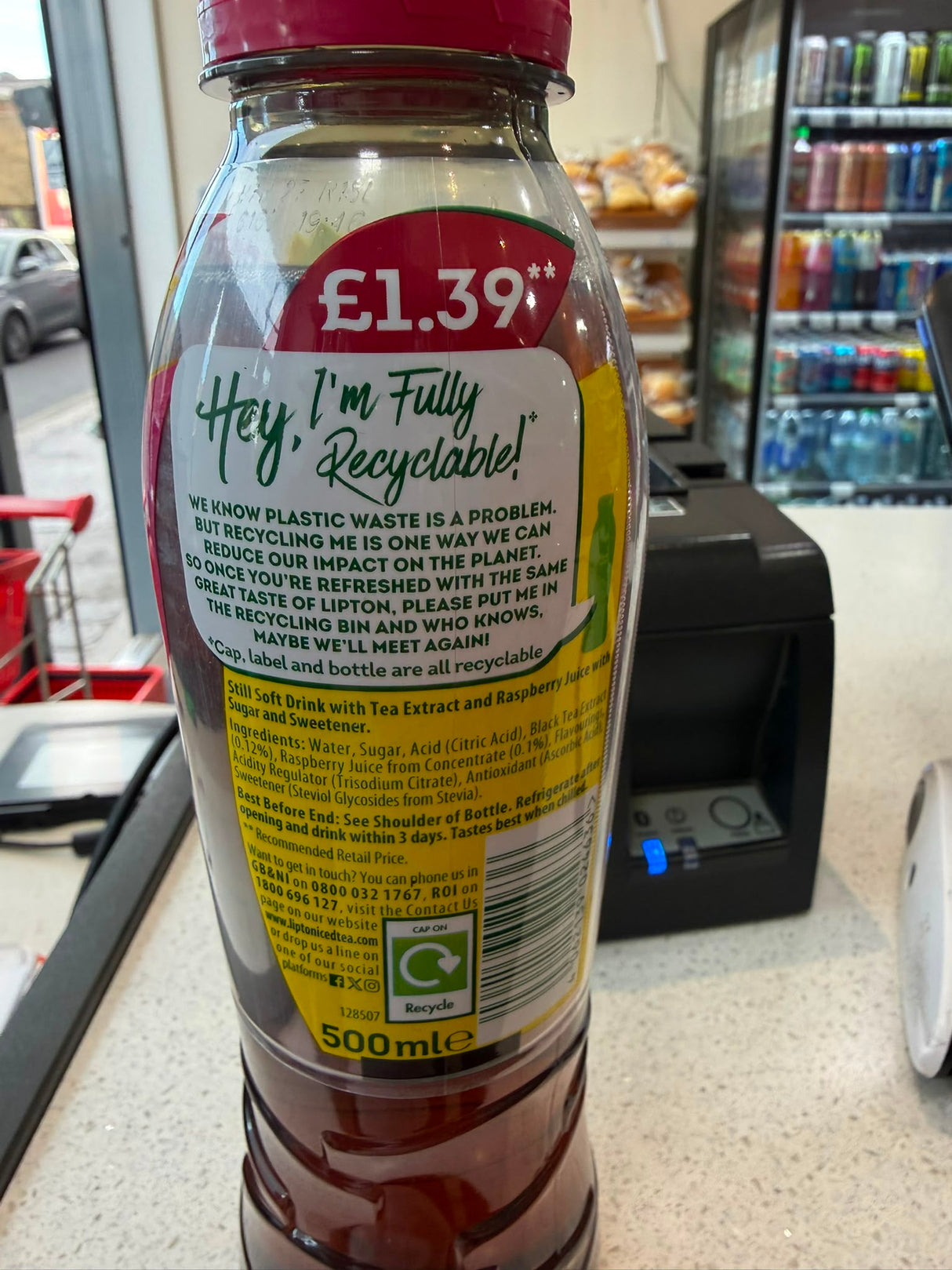 Lipton Raspberry Ice Tea 500ml | Asian Grocery UK