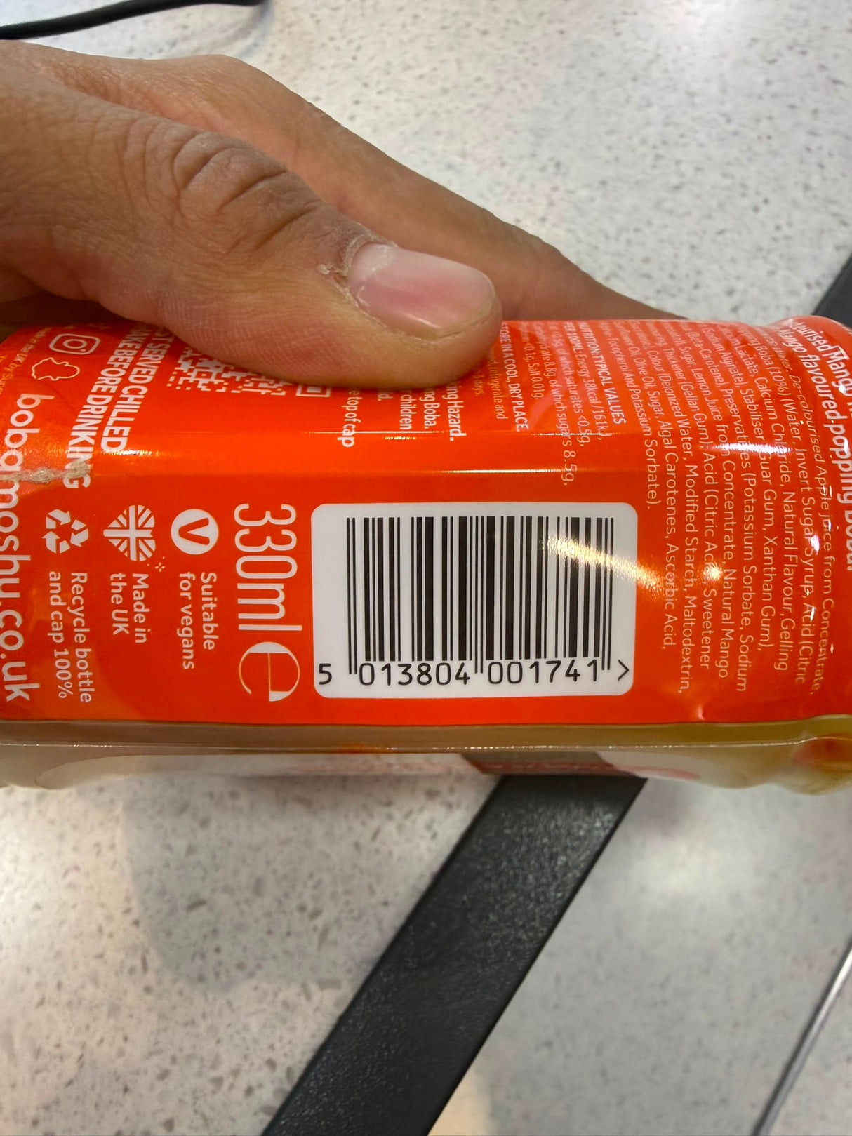 Boba Moshu Mango Popping Boba Drink 330ml | Asian Grocery UK