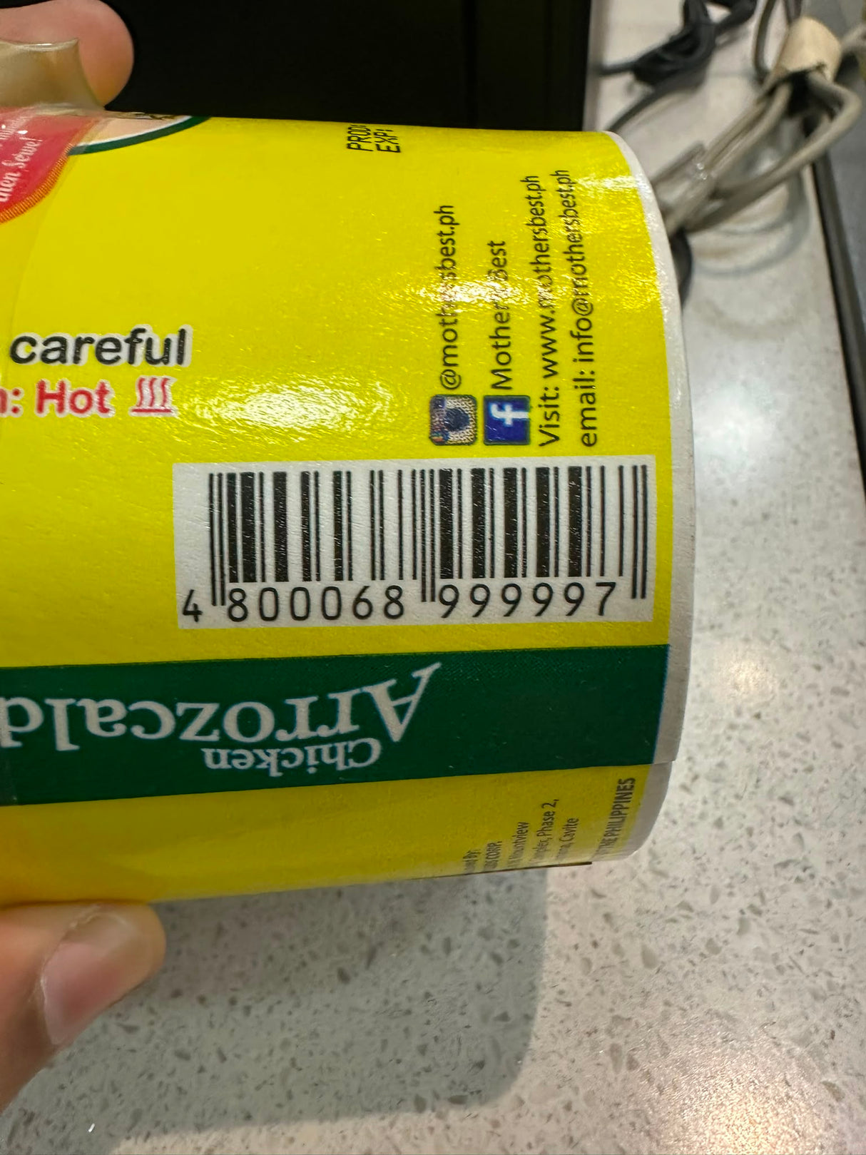 Mother's Best Cup Pinoy Chicken Arrozcaldo 40g | Asian Grocery UK