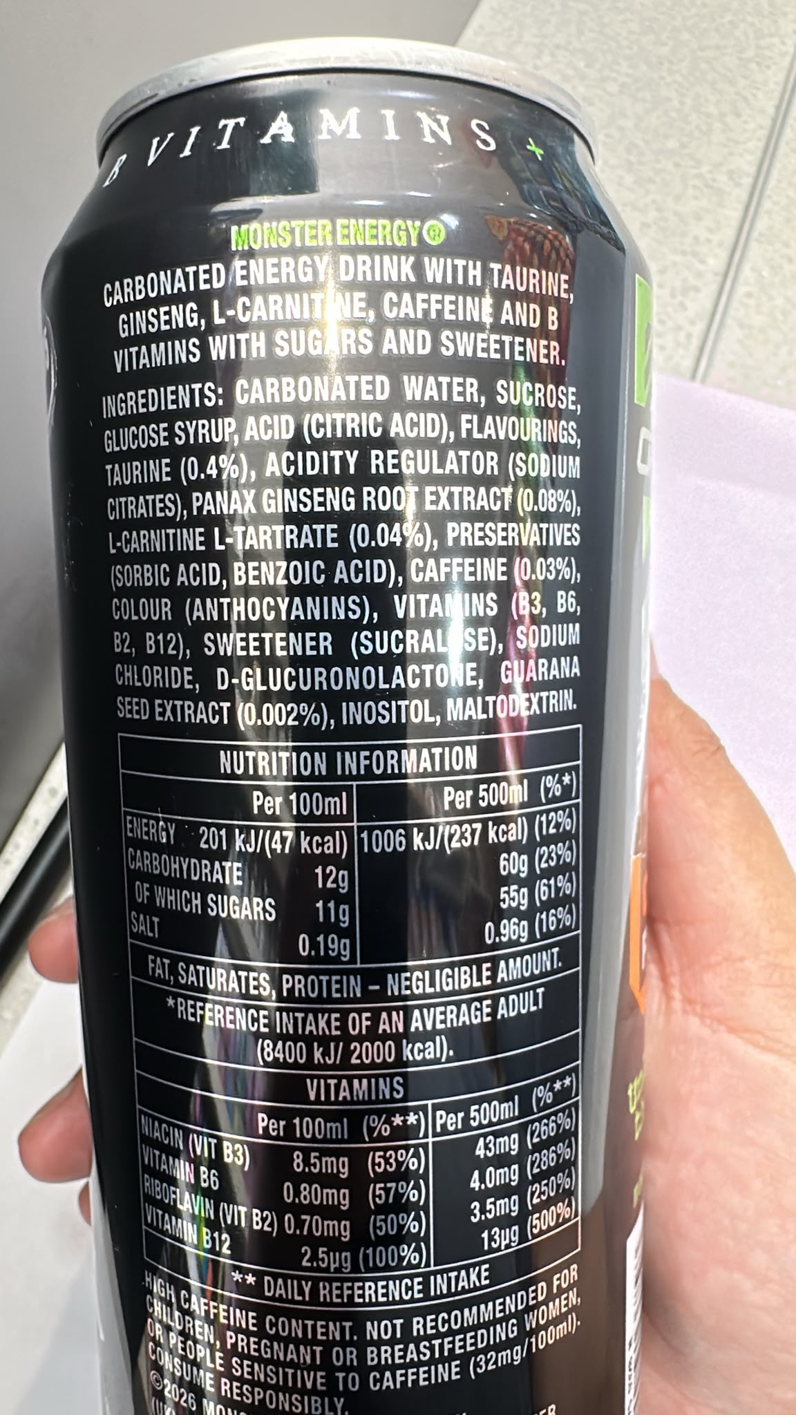 Monster Energy Original 500ml Can | Asian Grocery UK
