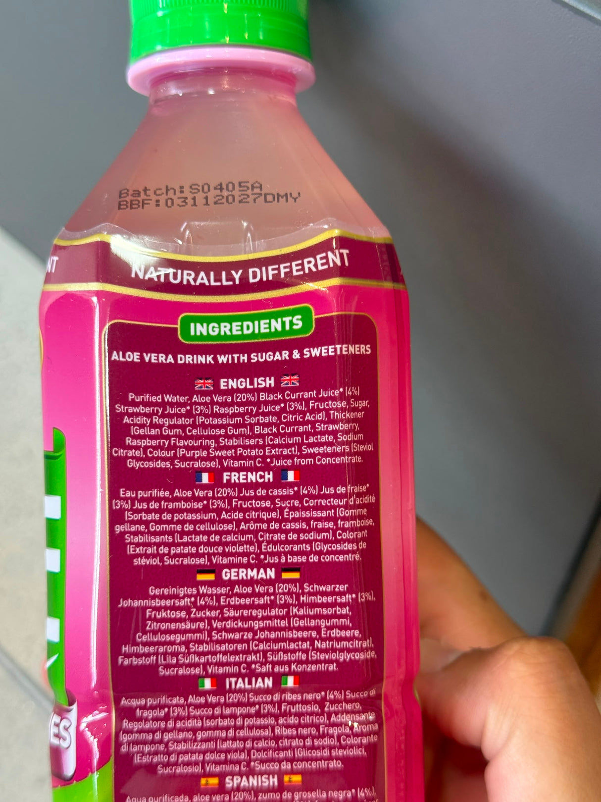 Just Drink Premium Aloe Drink Summer Berries 500ml | Asian Grocery UK