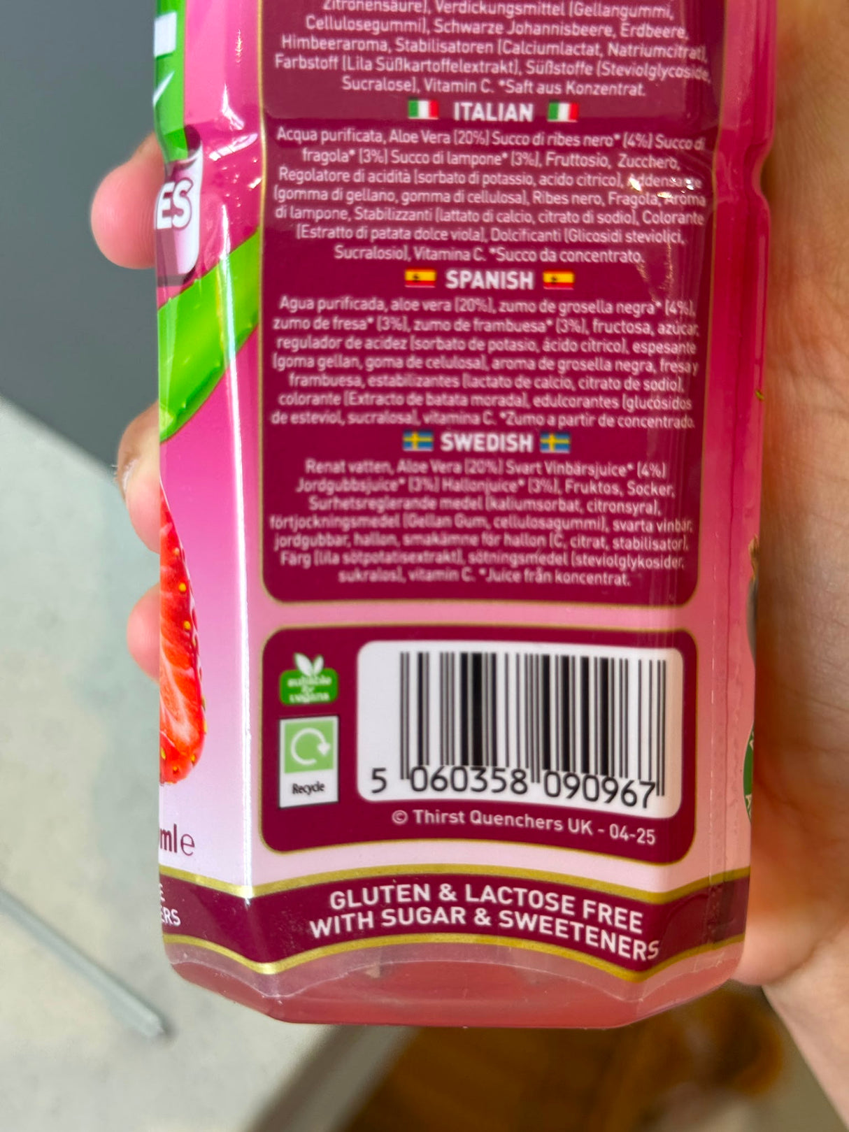 Just Drink Premium Aloe Drink Summer Berries 500ml | Asian Grocery UK