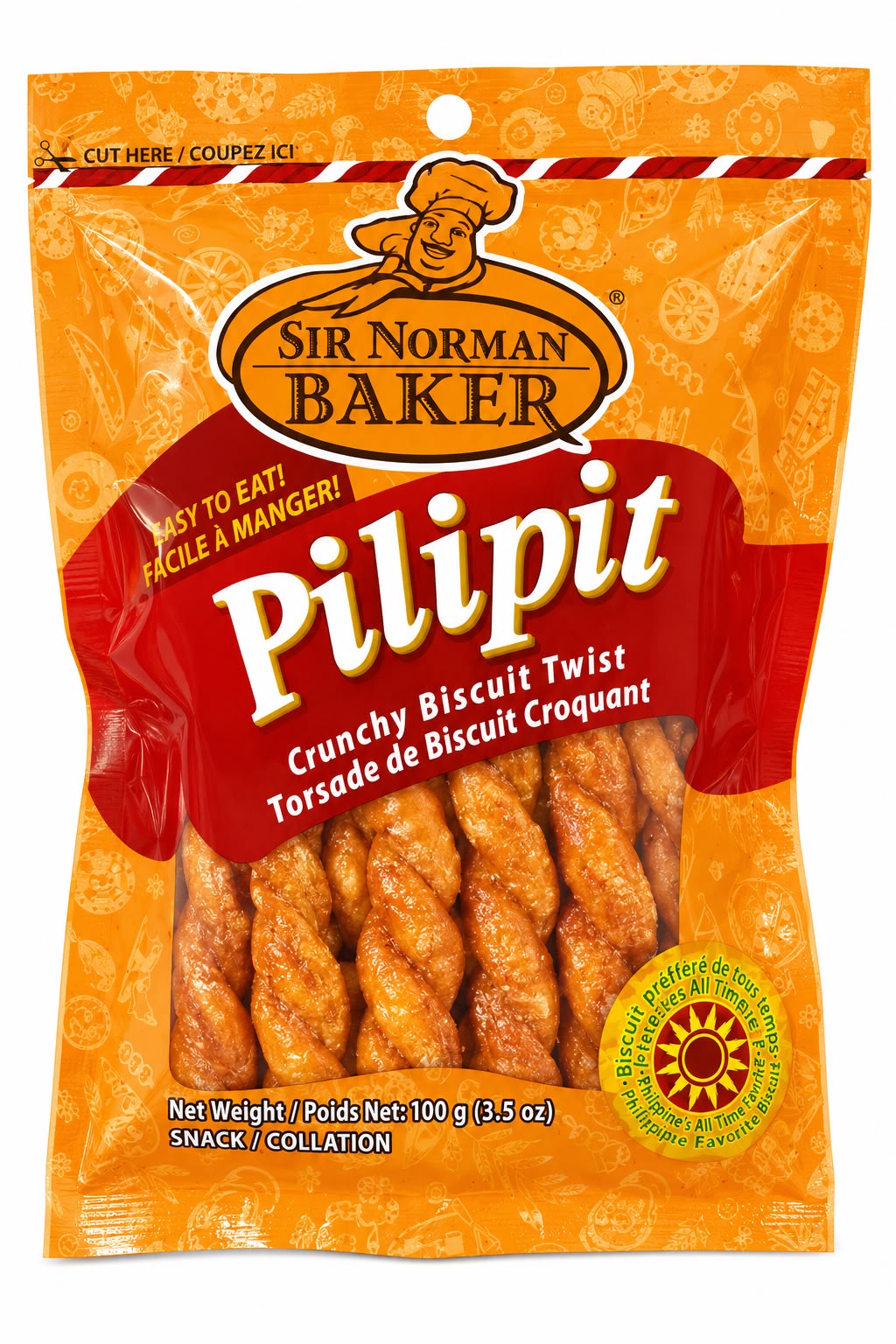 Sir Norman Baker Pilipit Crunchy Biscuit Twist 100g | Asian Grocery UK