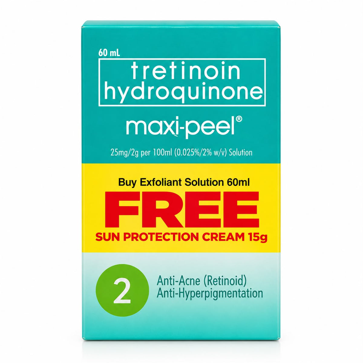 Maxi-Peel Solution No. 2 Tretinoin and Hydroquinone 60ml