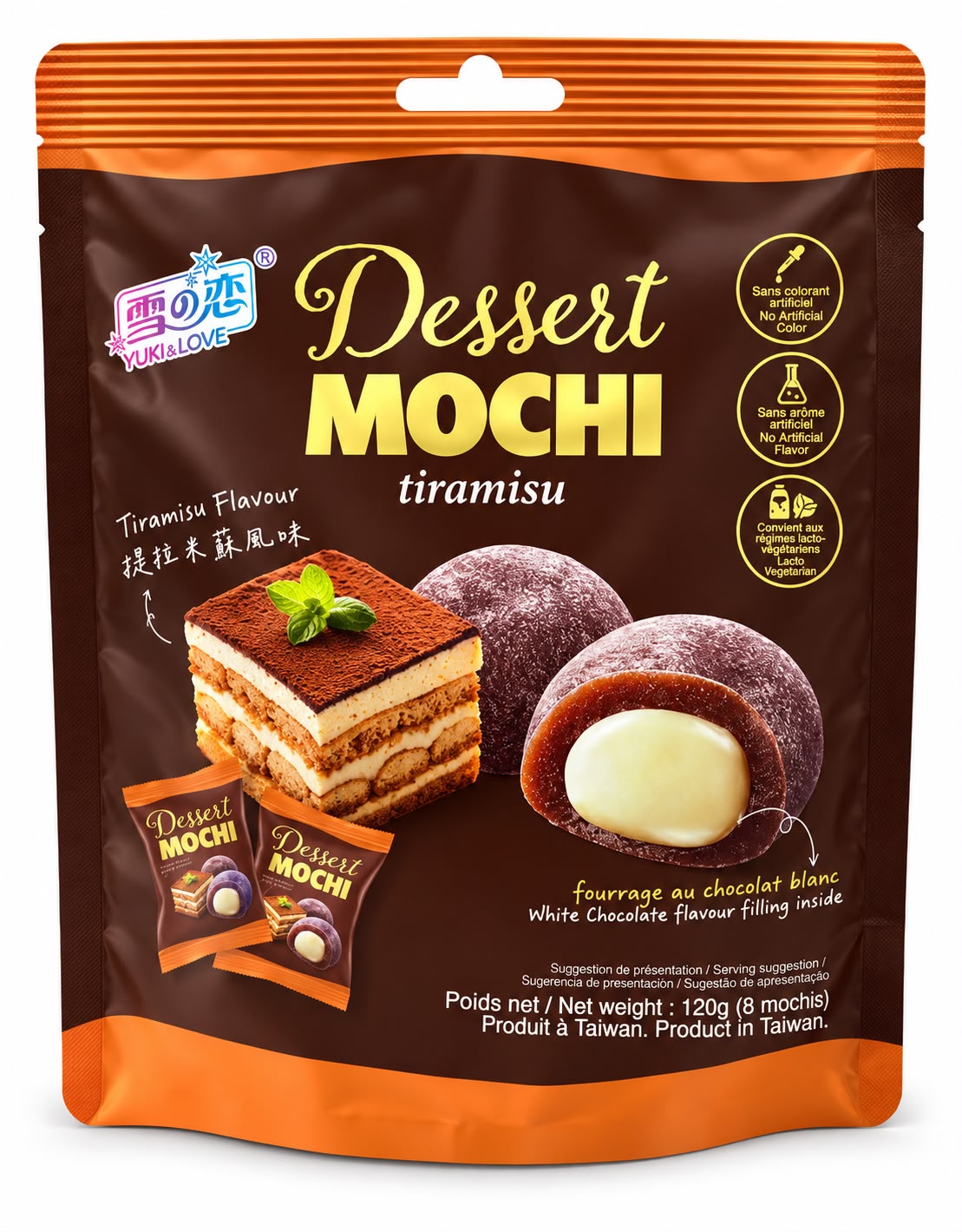 Yuki & Love Dessert Mochi Tiramisu Flavour 120g