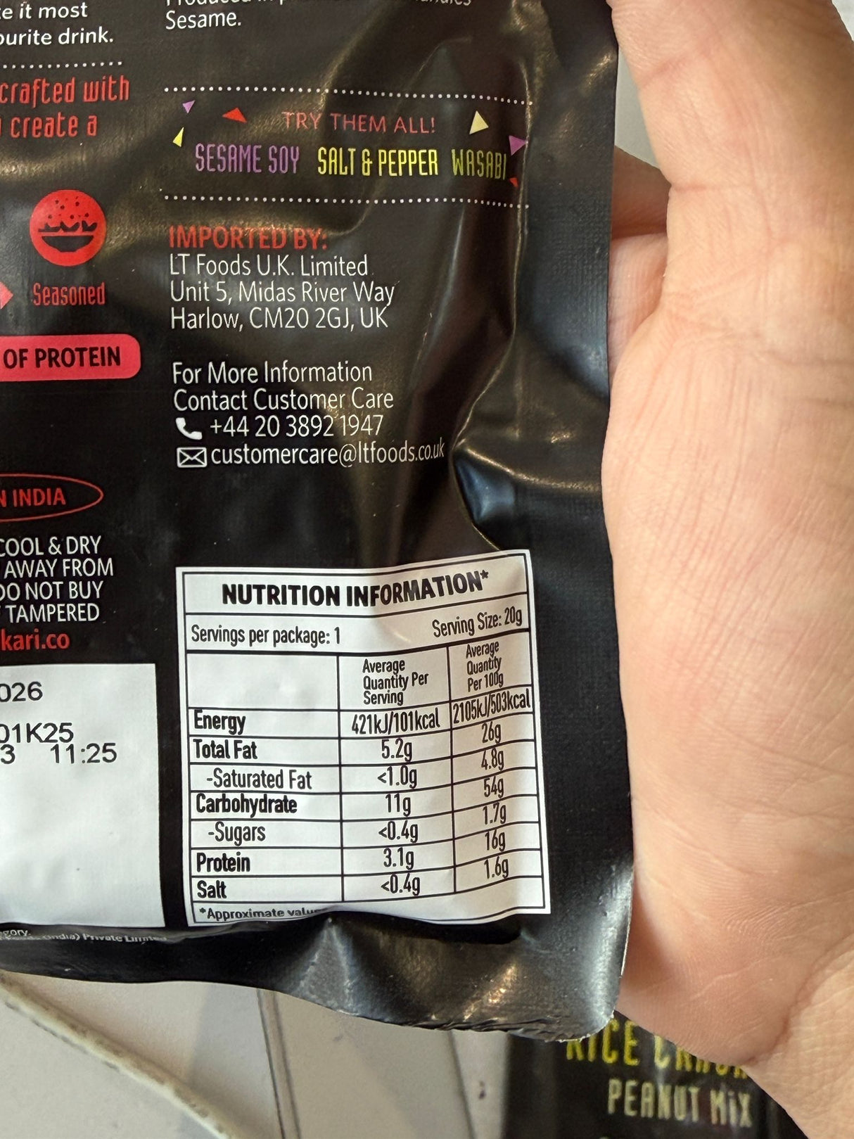 Kari Kari Roasted Rice Cracker Peanut Mix Chilli Garlic 20g
