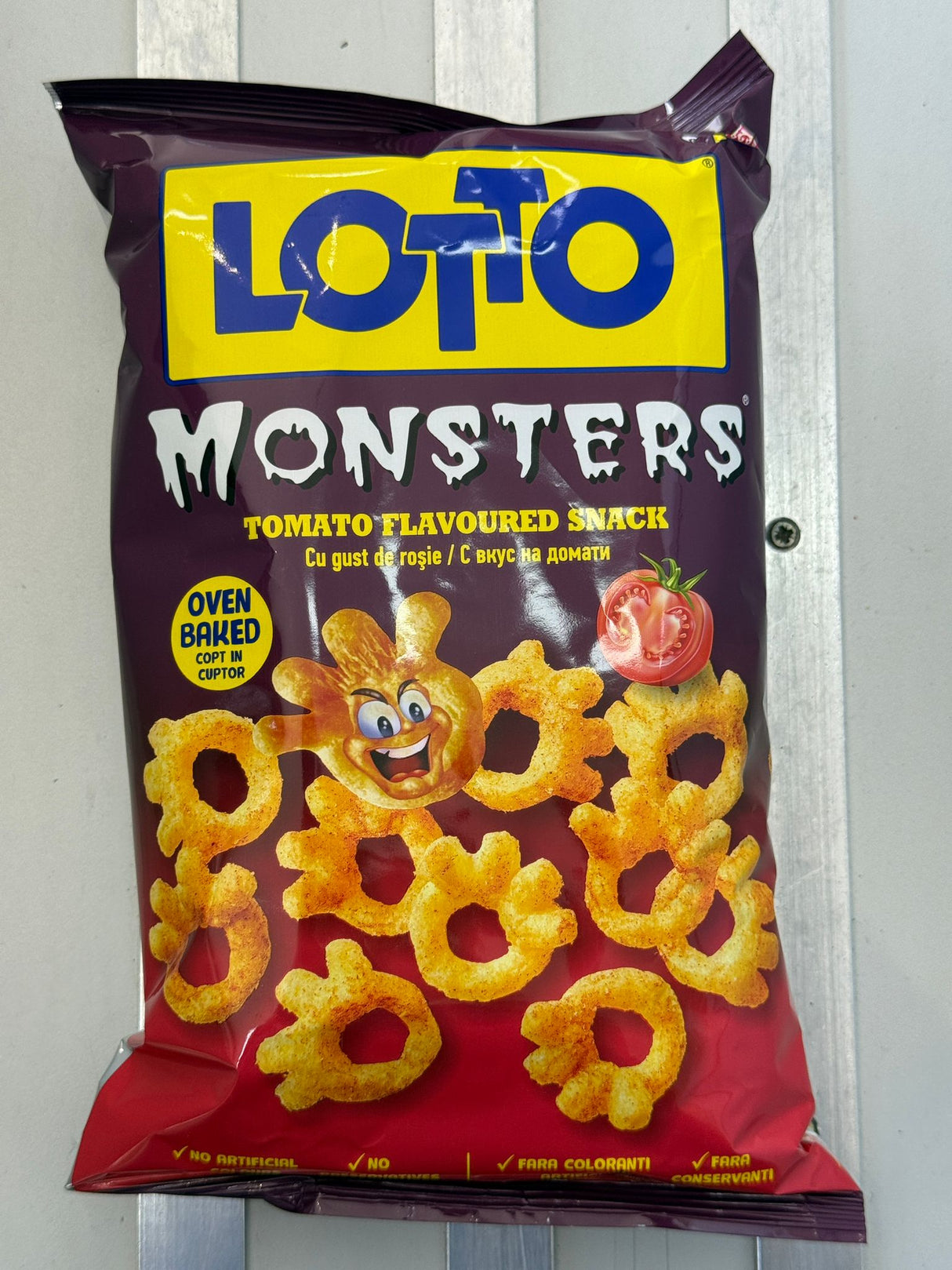 Lotto Monsters Tomato Flavoured Corn Snack 75g