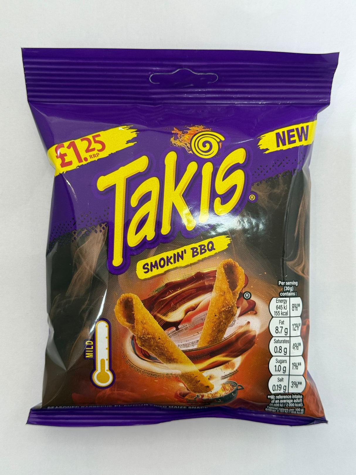 Takis Smokin' BBQ Flavour Fried Maize Snack 55g
