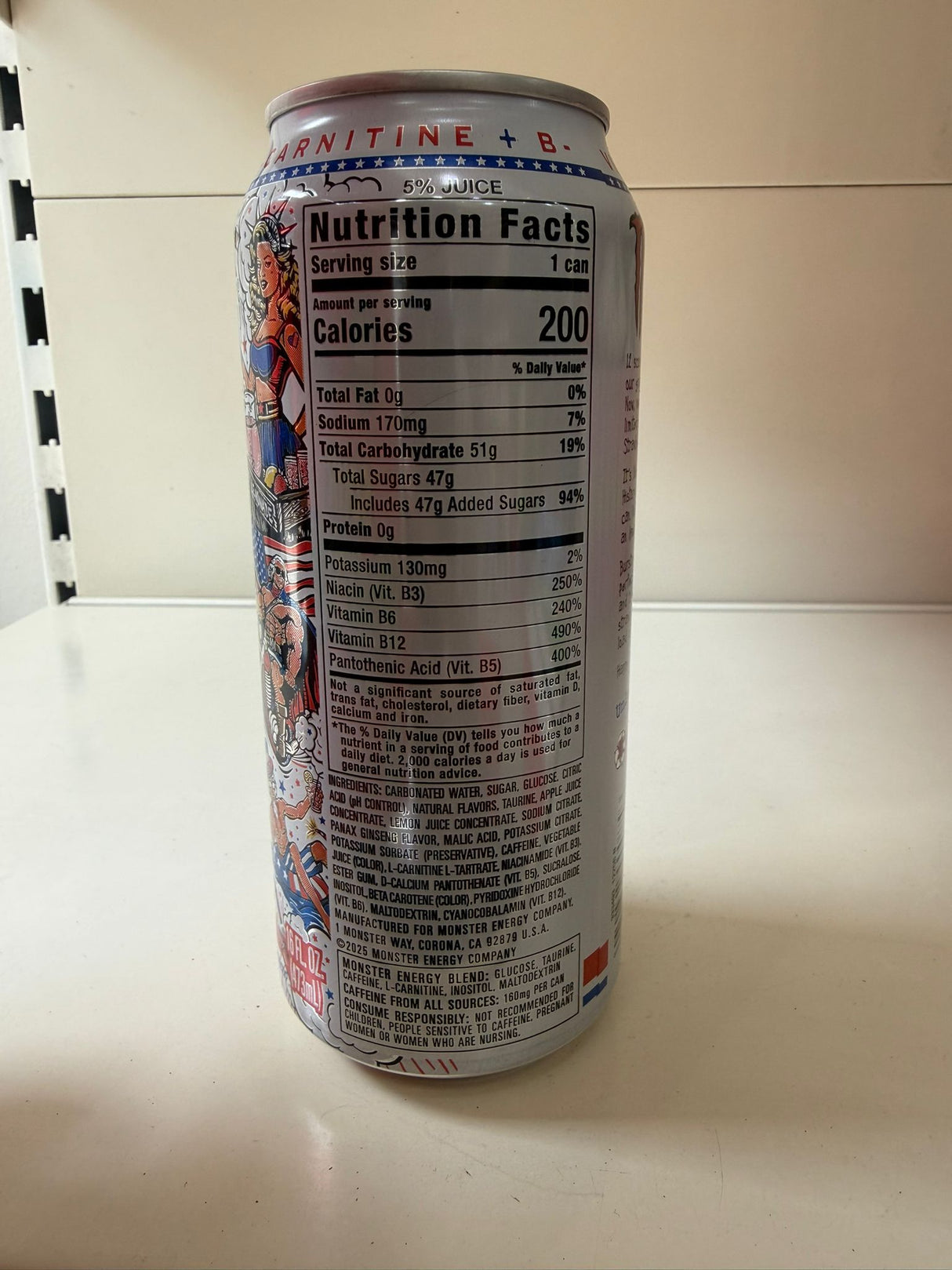 Monster Juice Strawberry Lemonade Energy Drink 473ml
