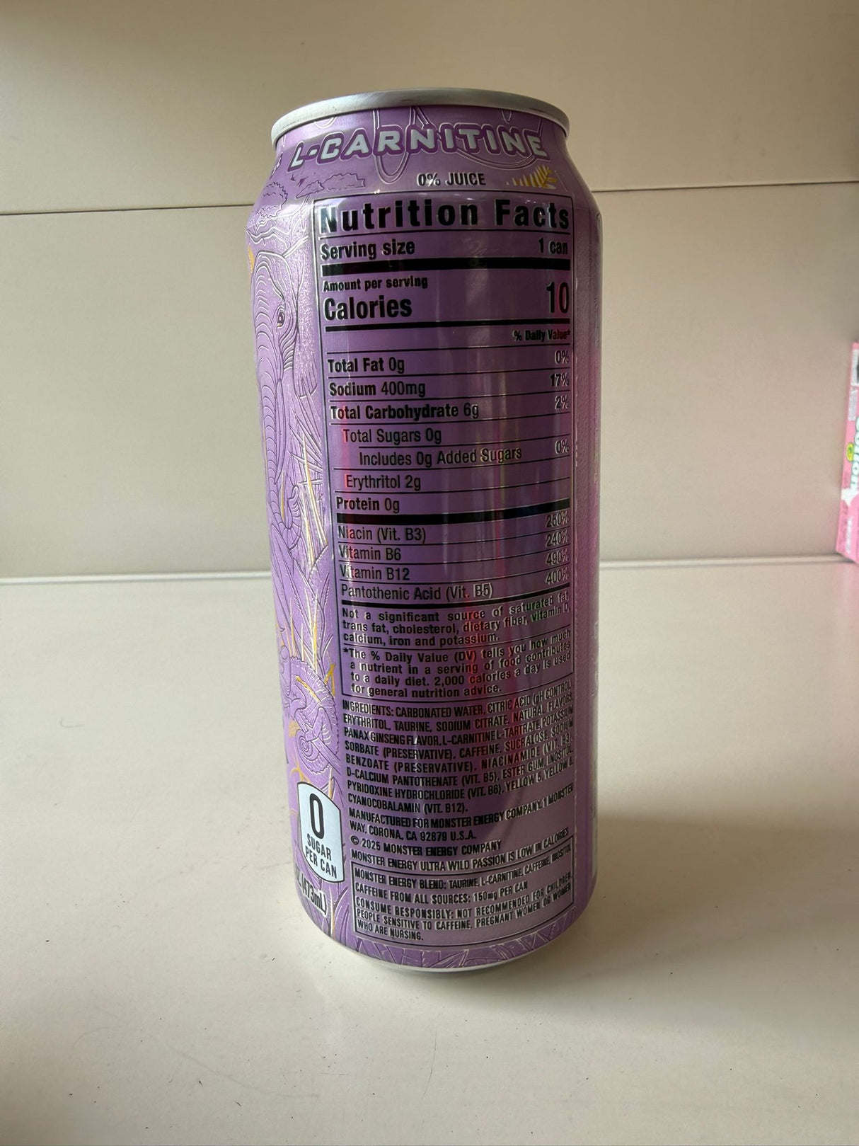 Monster Energy Ultra Wild Passion Zero Sugar 500ml