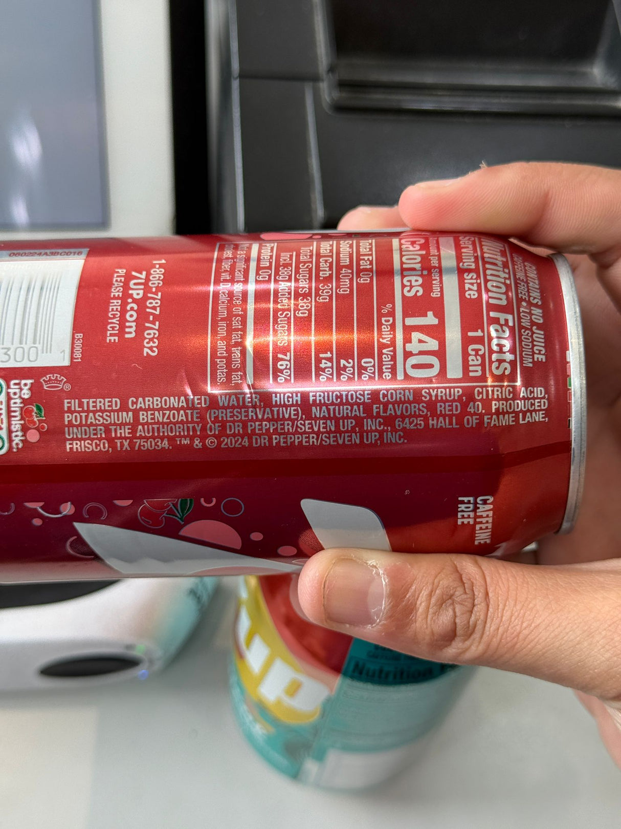 7UP Cherry Flavoured Soda 355ml Can