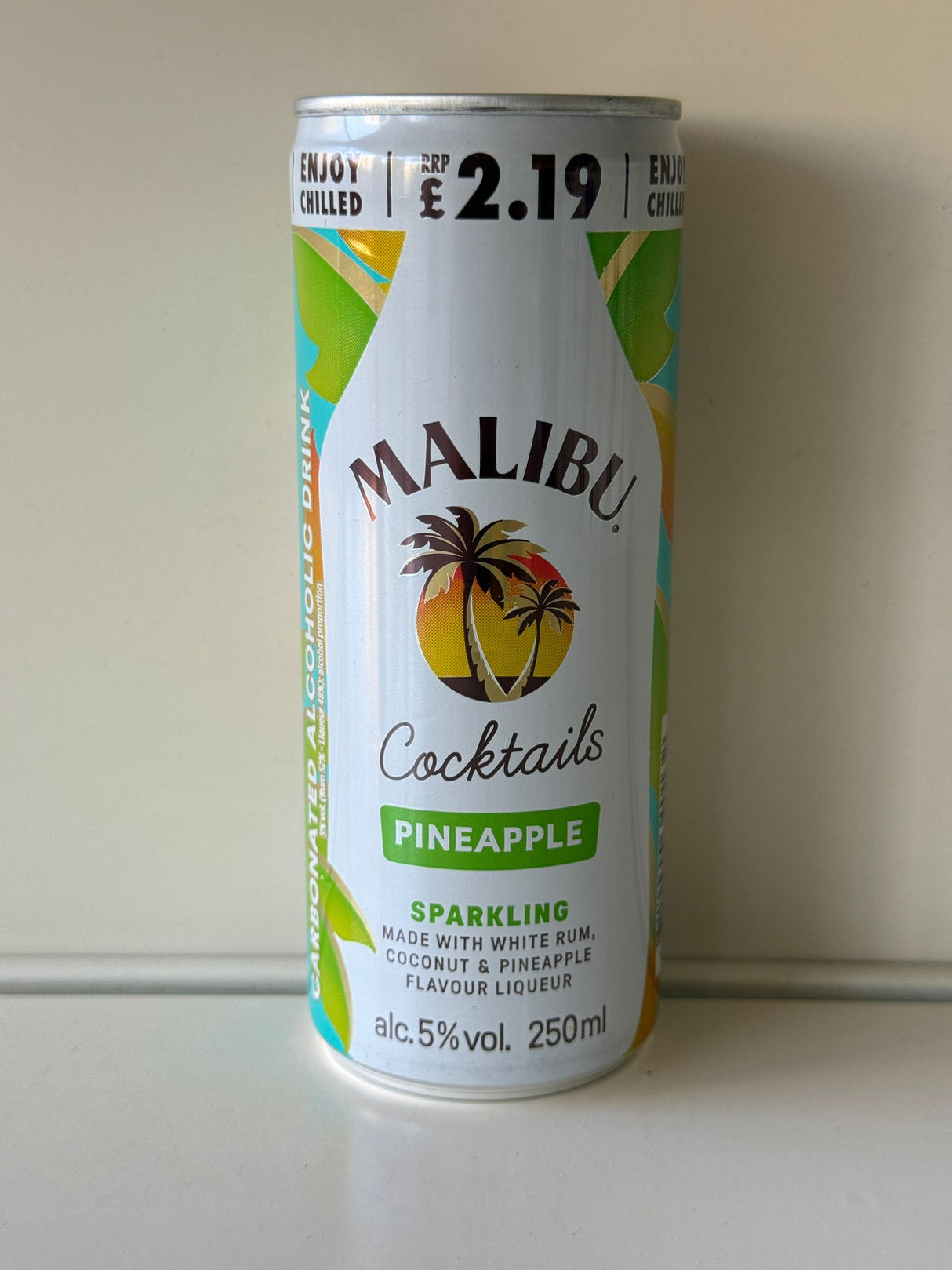 Malibu Cocktails Pineapple Sparkling Can 250ml