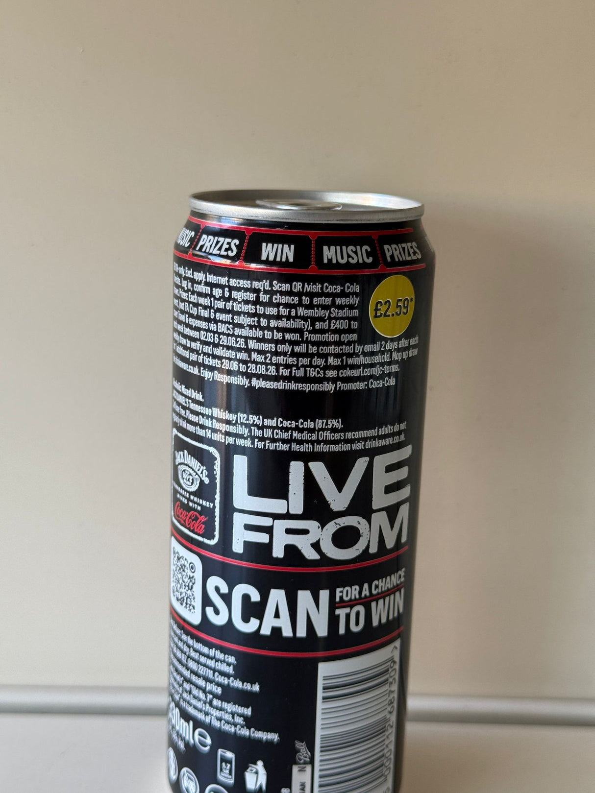 Jack Daniel's Tennessee Whiskey & Coca-Cola 330ml Can