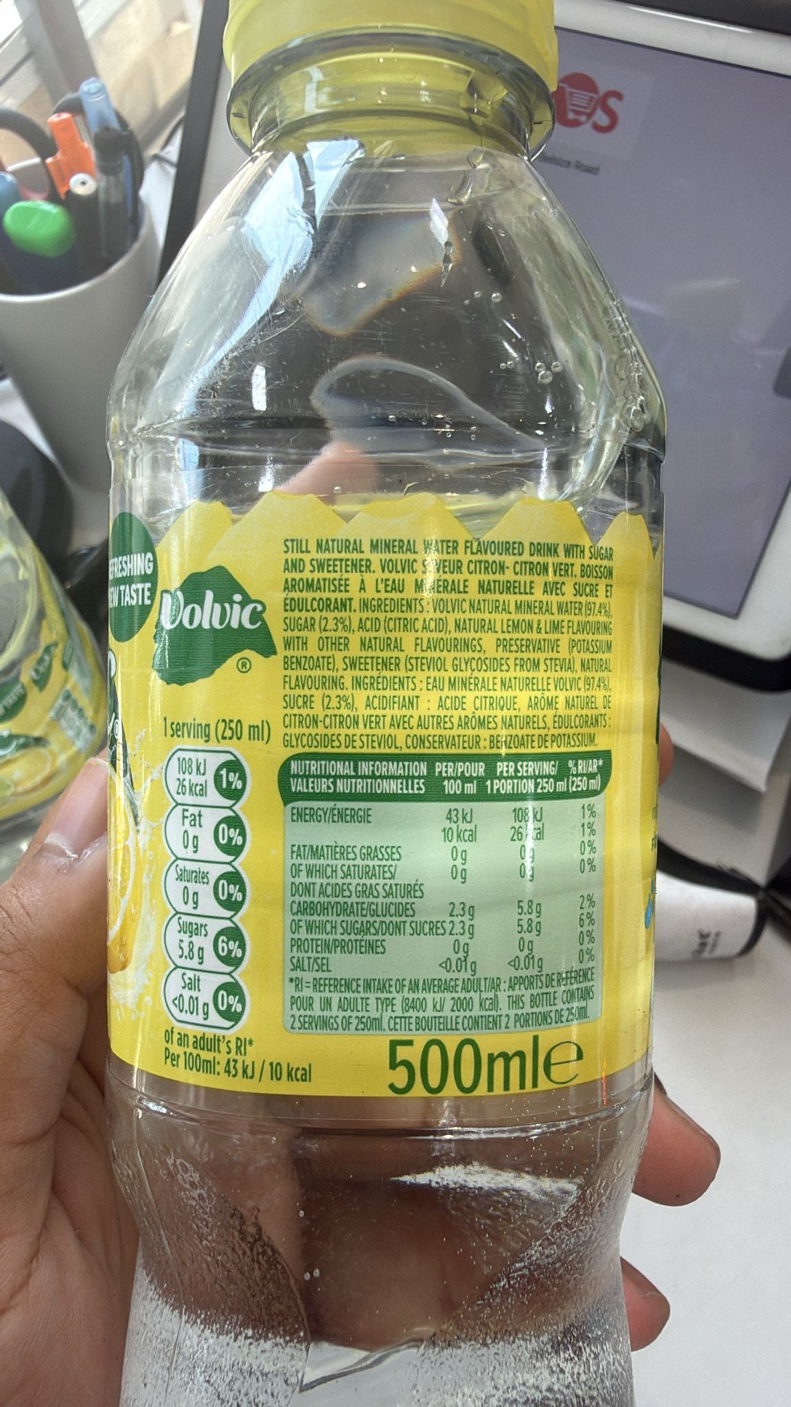 Volvic Touch of Fruit Lemon & Lime 500ml