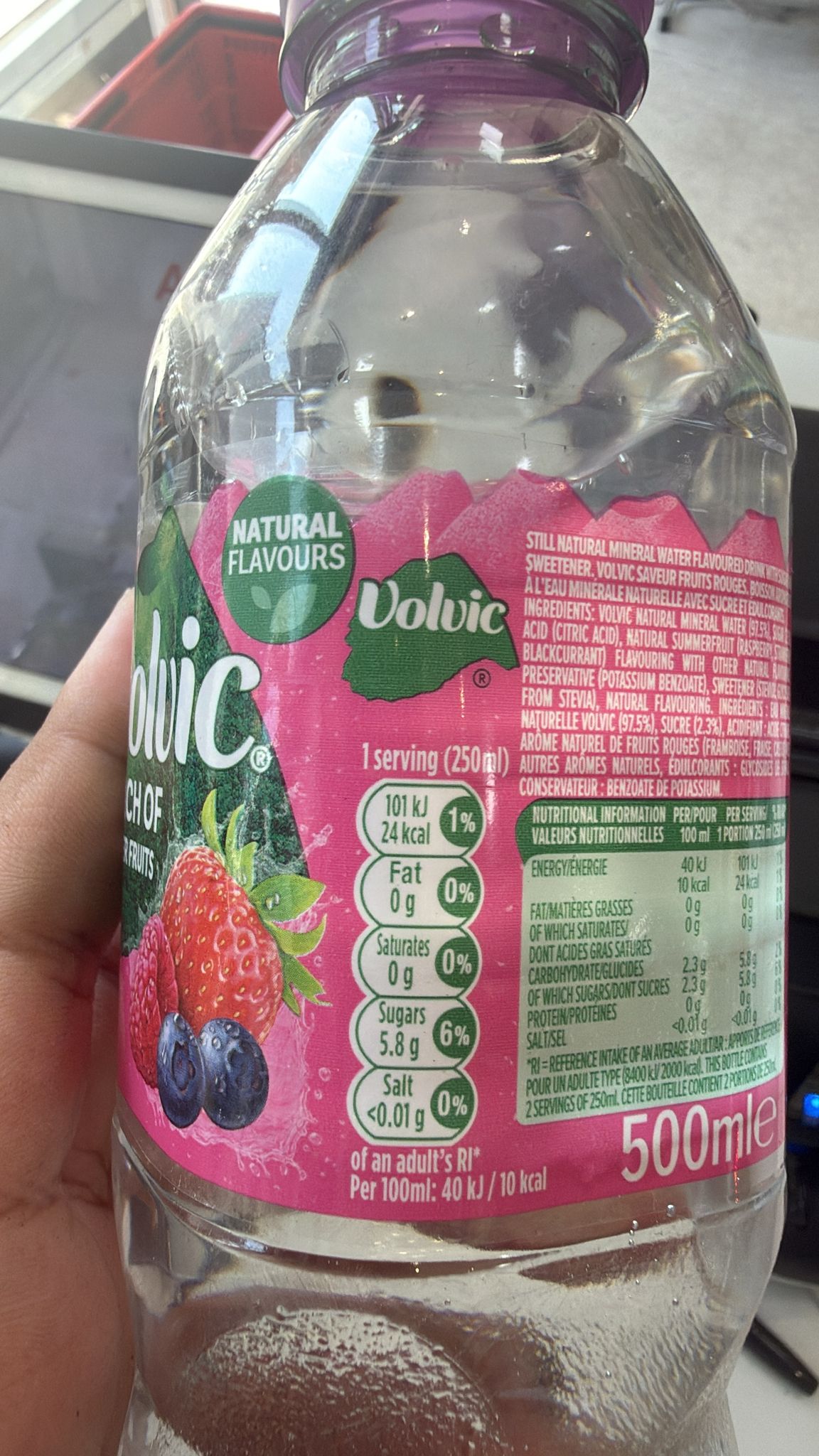 Volvic Touch of Summer Fruits Still Mineral Water 500ml