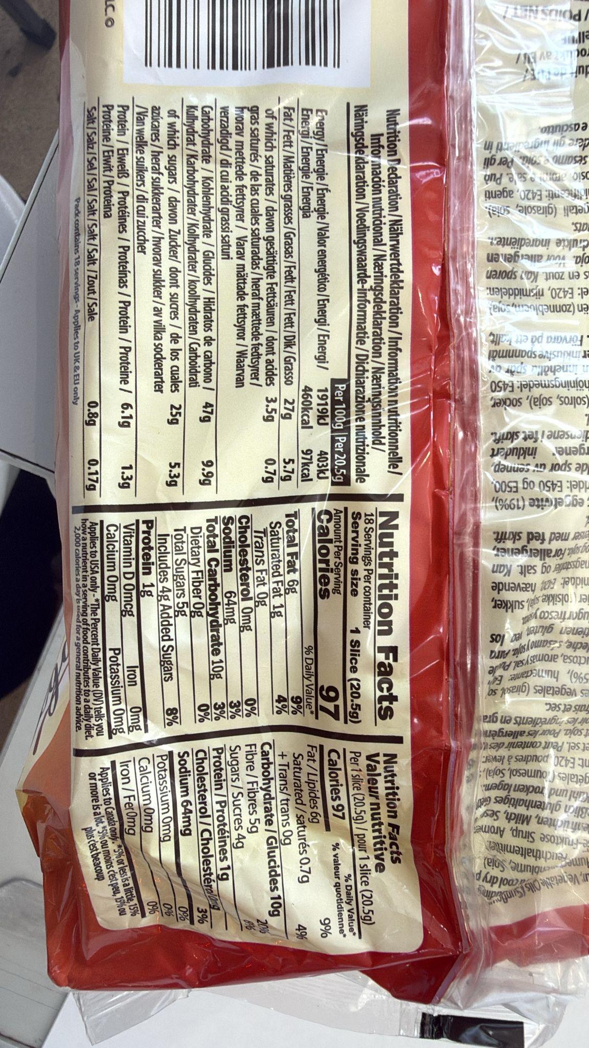 Regal Bakery Madeira Cake Slices 18 Pack