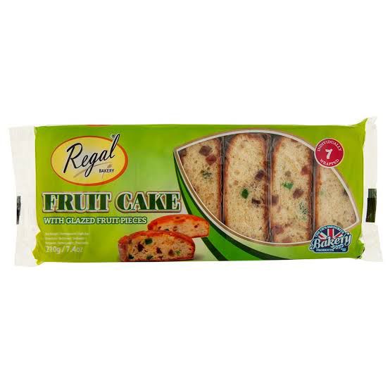 Regal Bakery Fruit Cake with Glazed Fruit Pieces 210g (7 Pack)