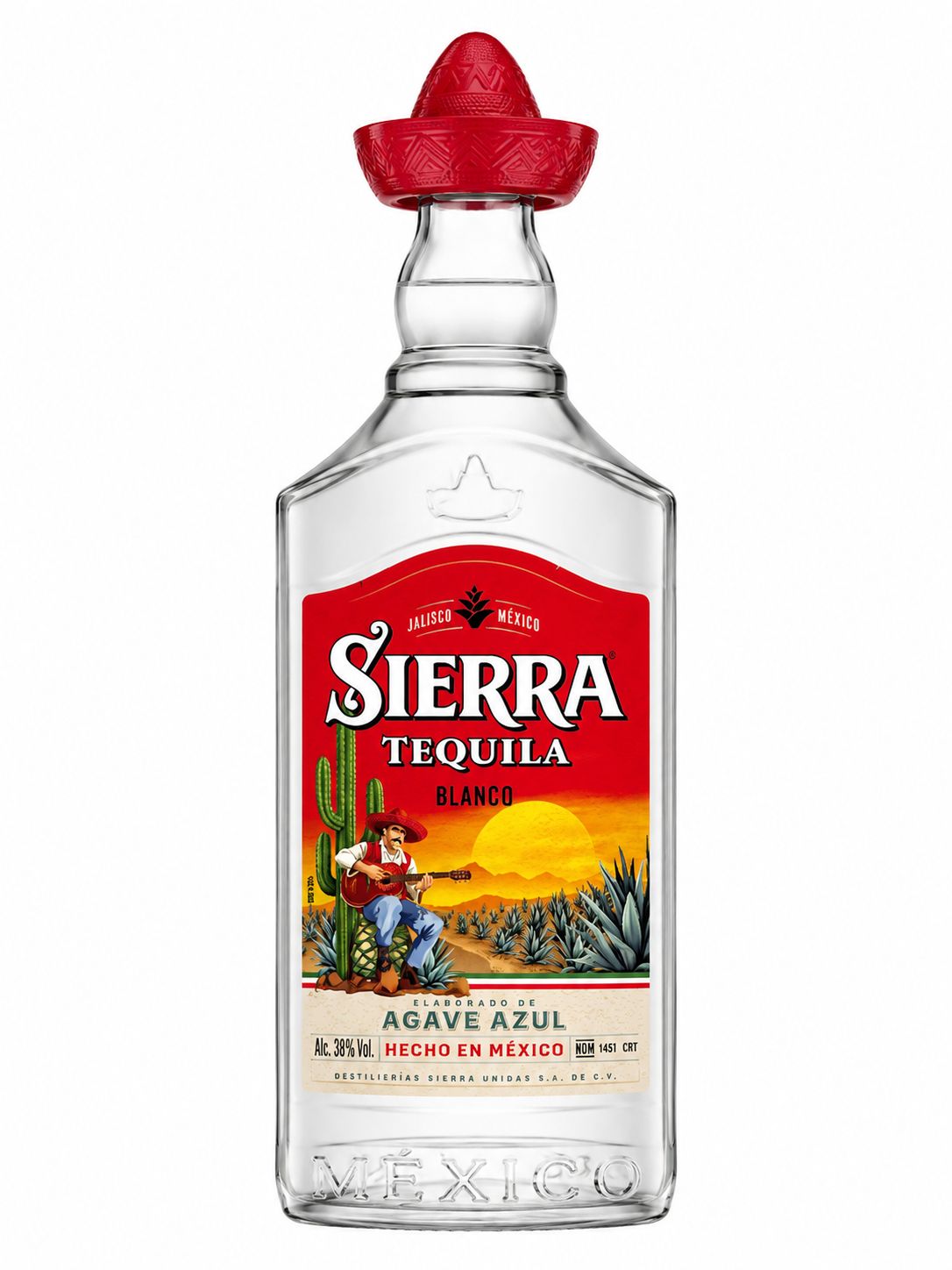 Sierra Tequila Blanco 500ml back label ingredients and ABV | Asian Grocery UK