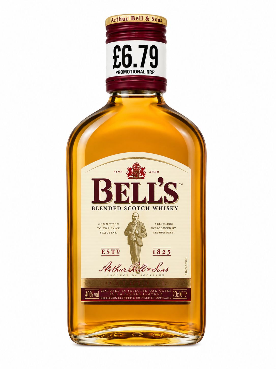 Bell's Blended Scotch Whisky 20cl back label nutrition barcode | Asian Grocery UK