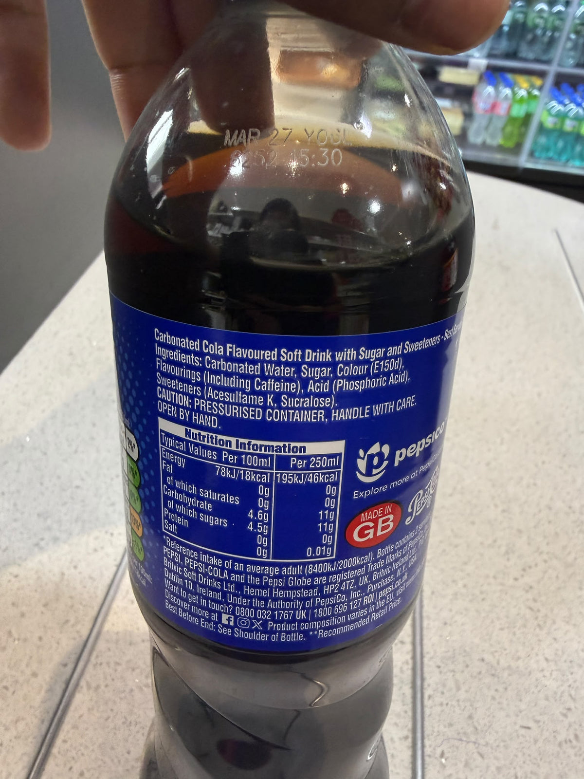 Pepsi Cola Original 500ml bottle front view | Asian Grocery UK