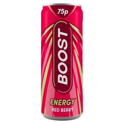 Boost Energy Red Berry 250ml can barcode | Asian Grocery UK