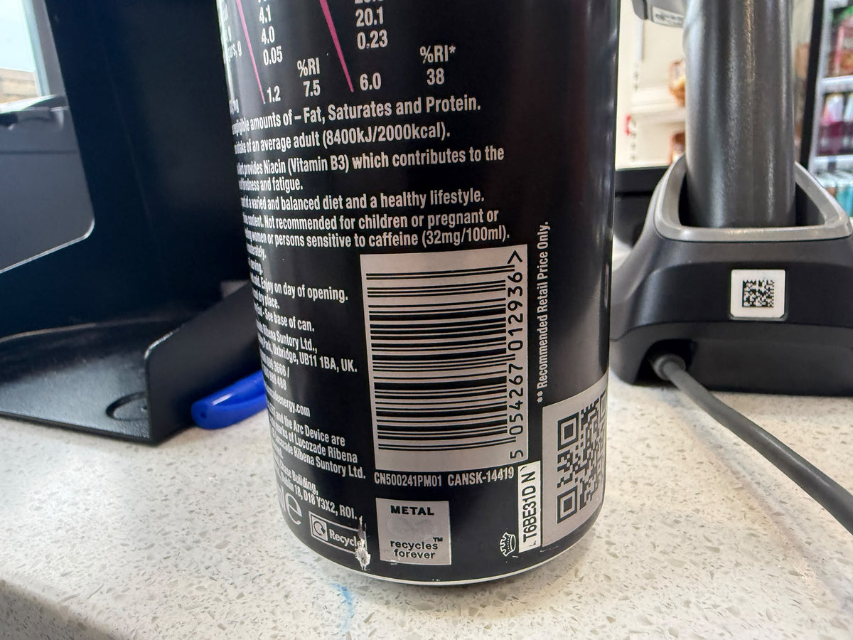Lucozade Alert Cherry Blast 500ml barcode and label | Asian Grocery UK