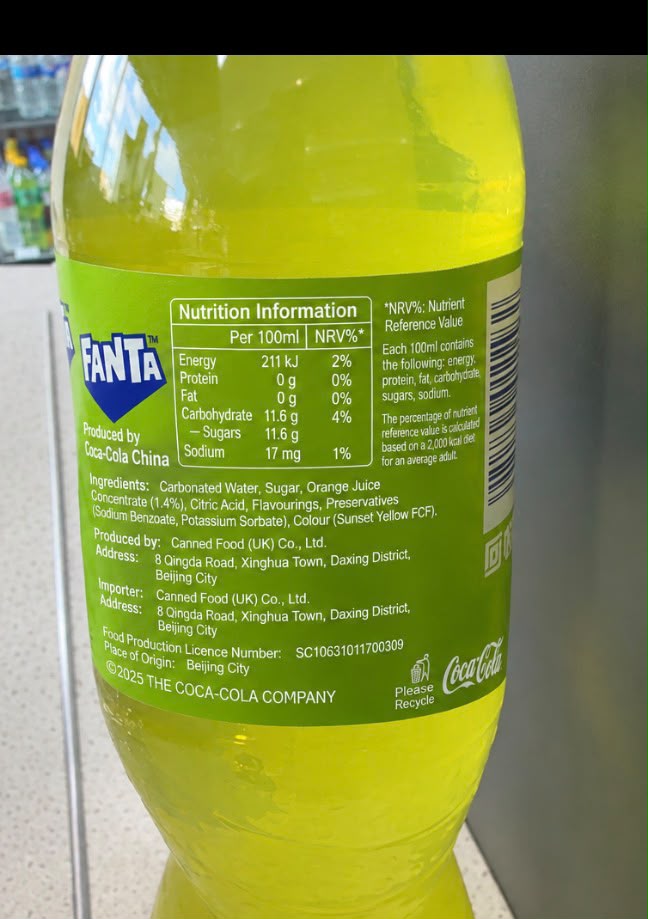 Fanta China fruit soft drink bottle | Asian Grocery UK