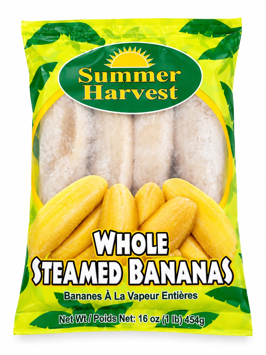 Summer Harvest Whole Steamed Bananas 454g front pack | Asian Grocery UK