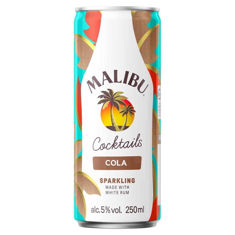 Malibu Cocktails Cola Sparkling Can 250ml