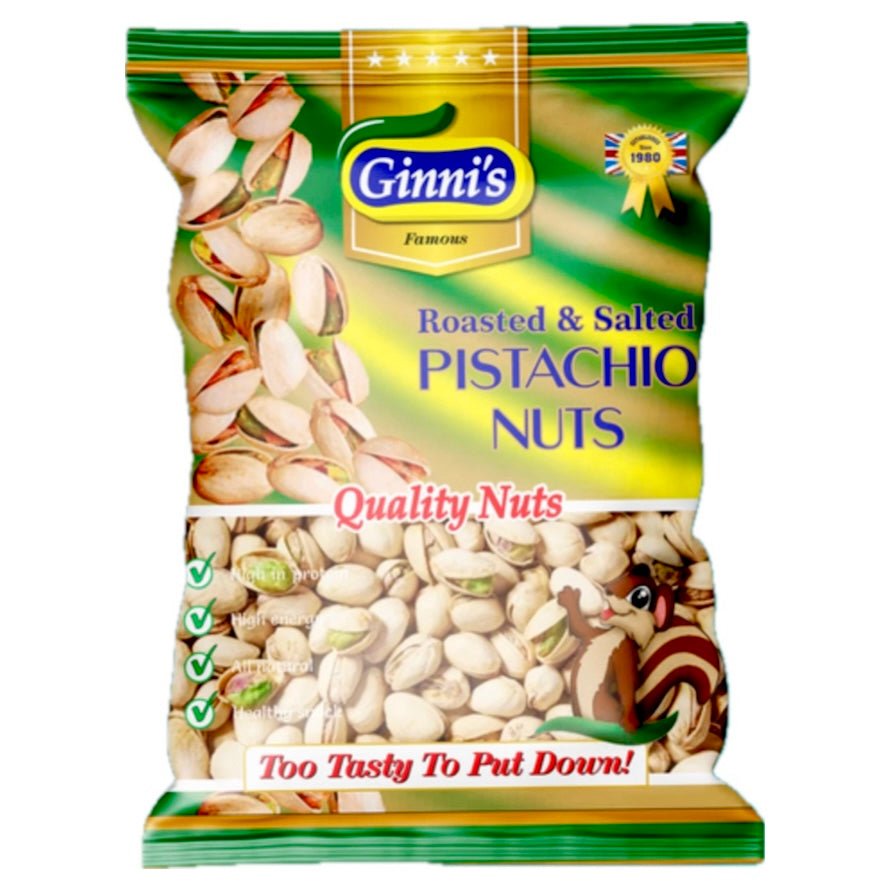 Ginni’s Roasted & Salted Pistachio Nuts (RRP: 1.99) 100g - Asian Online Superstore UK