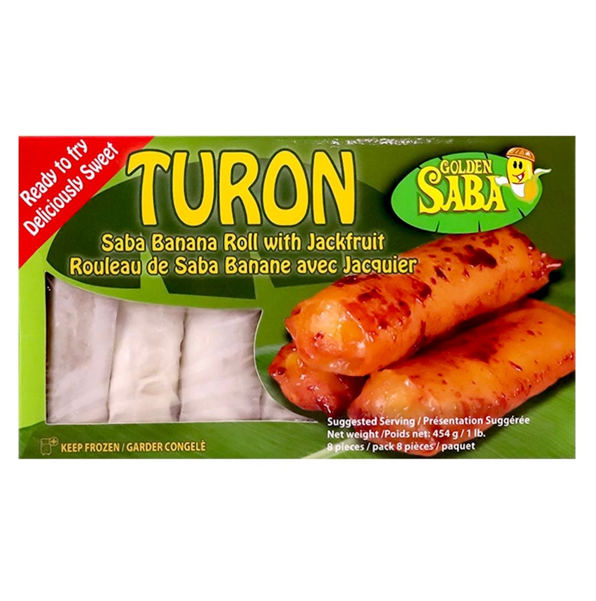 Golden Saba Turon (Saba Banana Roll with Jackfruit) 454g - Asian Online Superstore UK