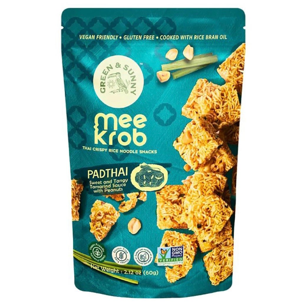 Green & Sunny Brand Mee Krob Thai Crispy Rice Noodle Snack Pad Thai 60g - Asian Online Superstore UK