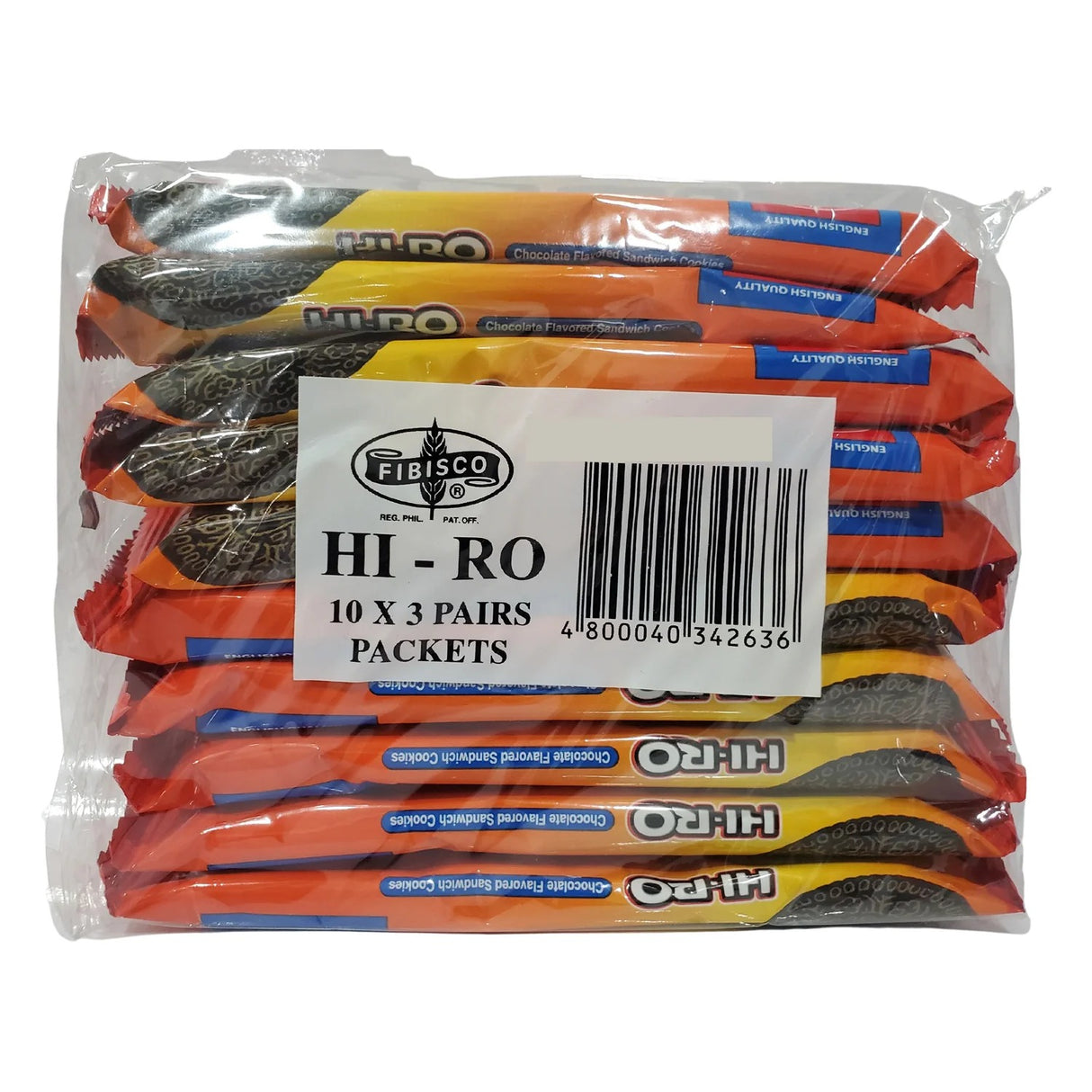 Fibisco Hi-Ro Chocolate Sandwich Cookies 10x33g