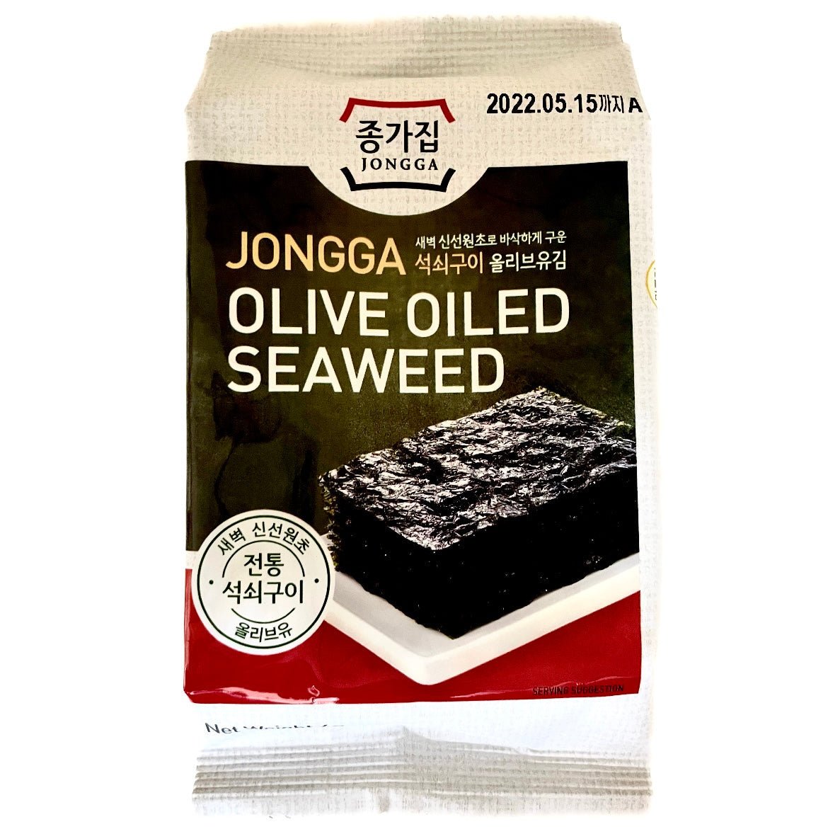 Jongga (Daesang) Olive Oiled Seaweed Seasoned Snacks 4g - Asian Online Superstore UK