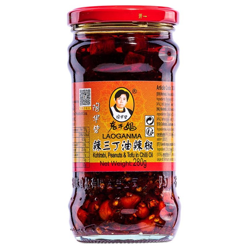 Lao Gan Ma Kuhlrabi Peanut Tofu in Chilli Oil 280g - Asian Online Superstore UK