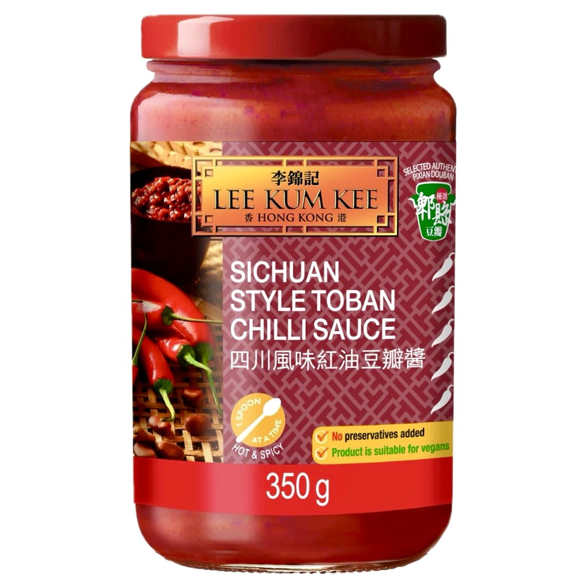 Lee Kum Kee Sichuan Style Toban Chilli Sauce 350g - Asian Online Superstore UK