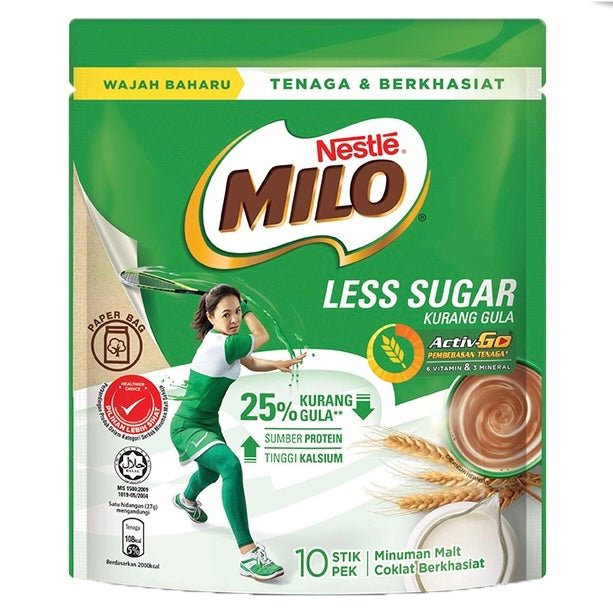 Nestle Milo Active Go Less Sugar (10x27g Sachet) 270g - Asian Online Superstore UK