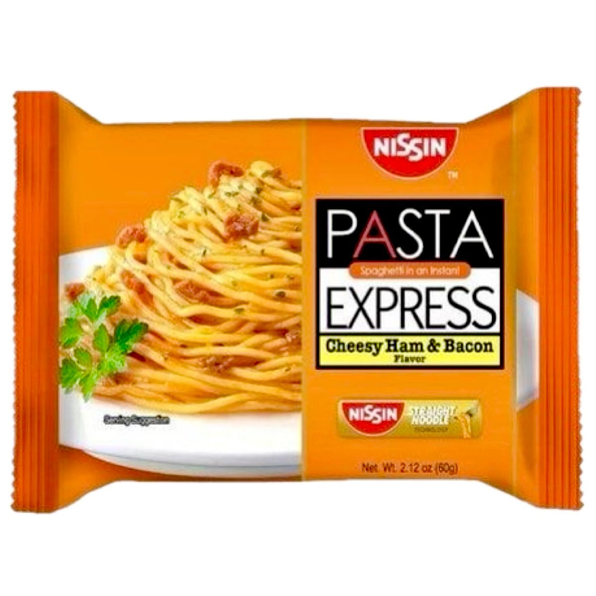 Nissin Pasta Express Instant Cheesy Ham & Bacon Flavour 60g - Asian Online Superstore UK