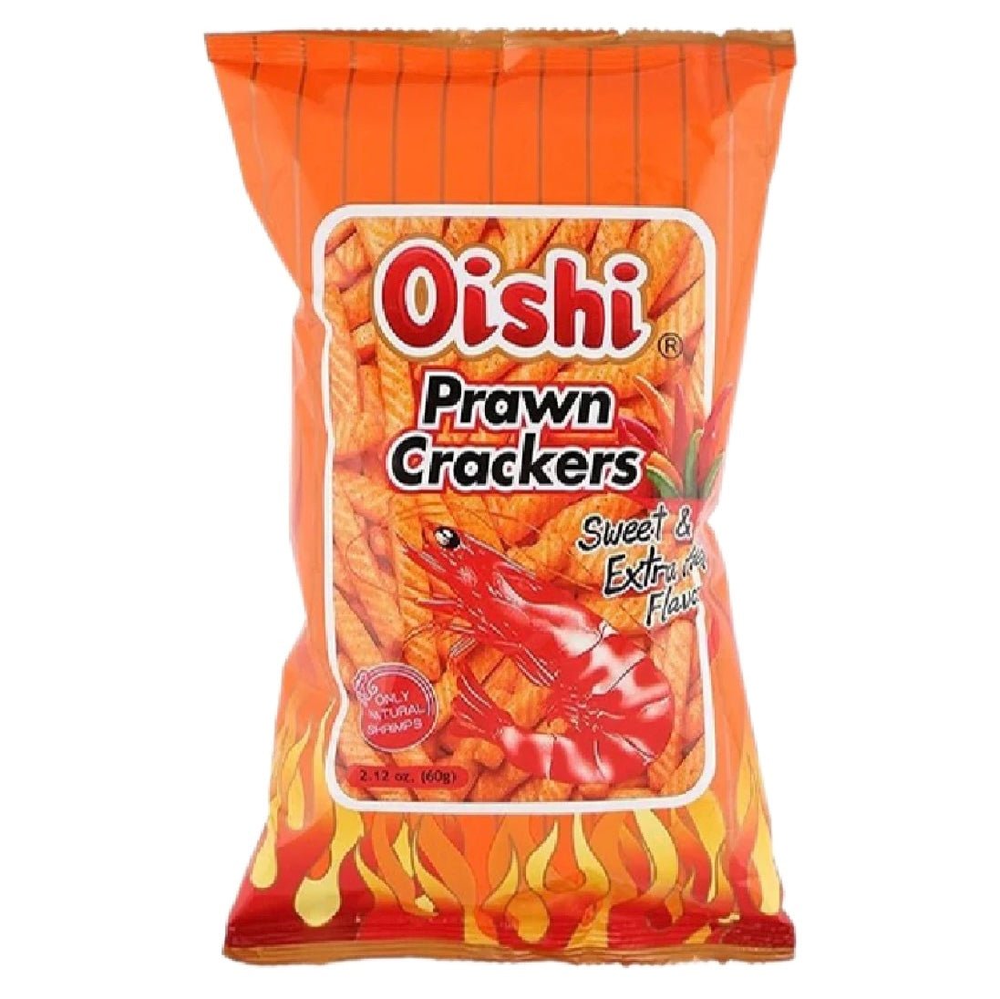 Oishi Prawn Crackers Spicy Flavour 90g - Asian Online Superstore UK